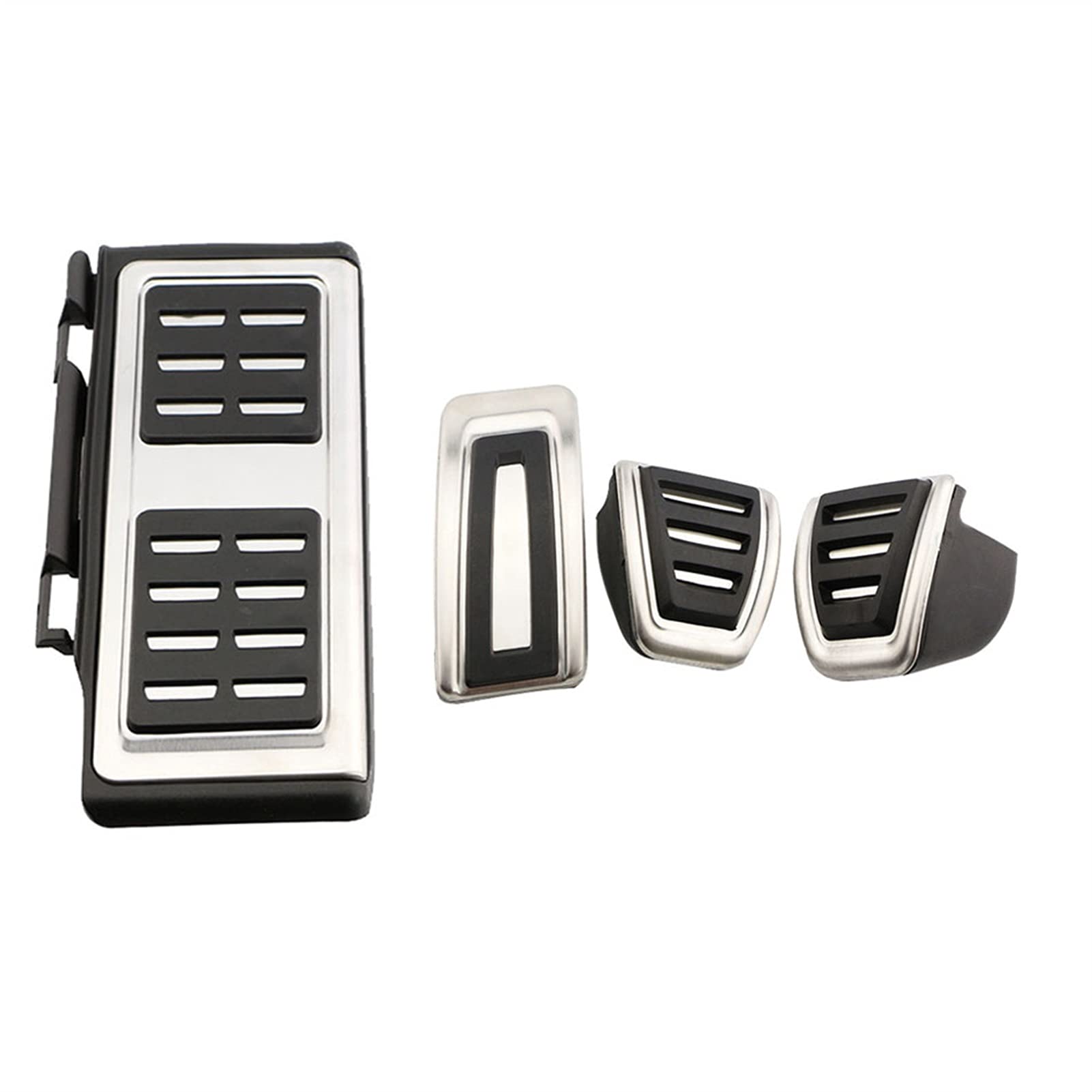 DEMULAX Auto Pedale Fuß Kraftstoff Bremse Kupplung Pedal Abdeckung Teile Zubehör, for VW, for Tiguan, for MK2 2017 2018 Auto-Pedalabdeckungen(4Pcs MT With Rest) von DEMULAX