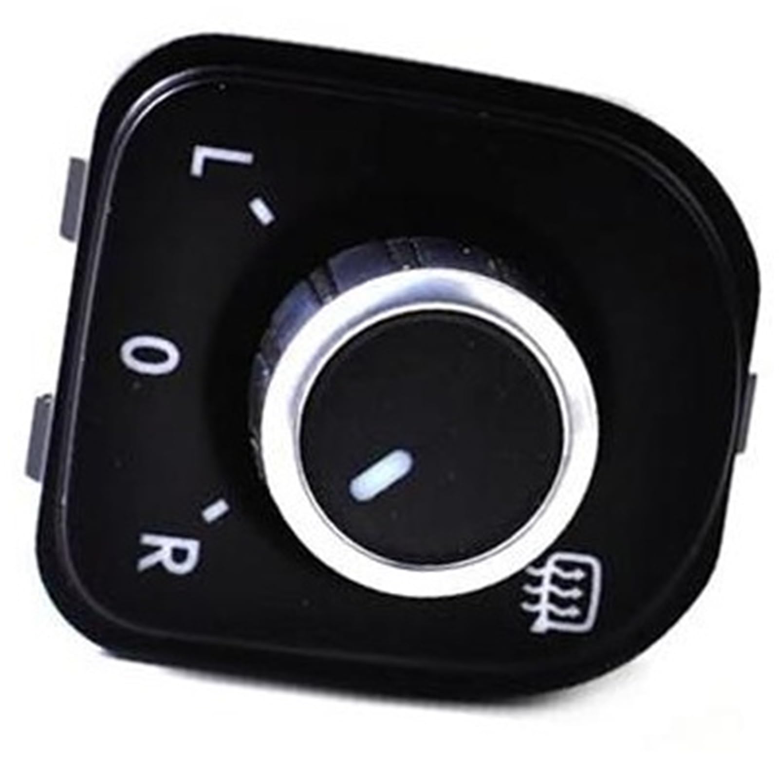 DEMULAX Auto-Rückspiegelschalter, for Golf, for Jetta, RABBIT, for Tiguan, CC 5ND959565 Elektrischer Außenspiegel-Einstellschalter, Rückspiegel-Bedienknopf Schalter zur Spiegelverstellung im Auto(BLAC von DEMULAX