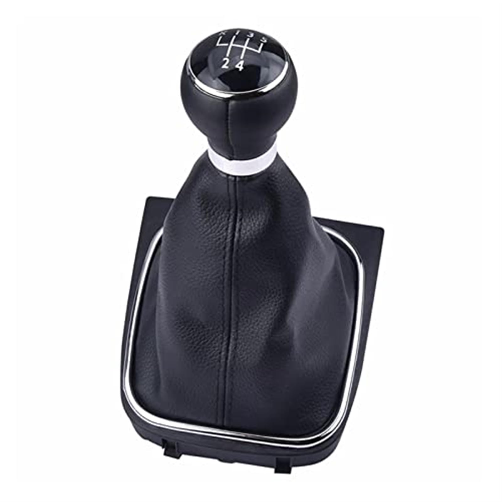 DEMULAX Auto-Schalthebelabdeckung Auto-Schaltknauf Schalthebelmanschette Staubschutzkappe, for VW, for Golf, 5 6, for Jetta, MK5 2005-2010 Schaltknauf Auto Geschwindigkeitsschaltknauf(Black 5 Speed) von DEMULAX