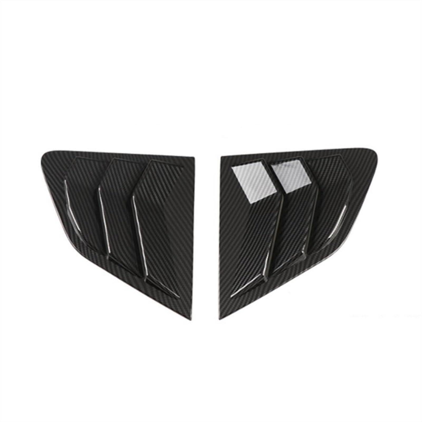 DEMULAX Auto-Seitenfenster-Lamellenverschluss, Dekorationsabdeckung, Verkleidung außen, for NISSAN, for Qashqai, for J11 2014–2020, Kunststoff, schwarzer Carbonfaser-Look Auto-Lamellen für hintere Sei von DEMULAX