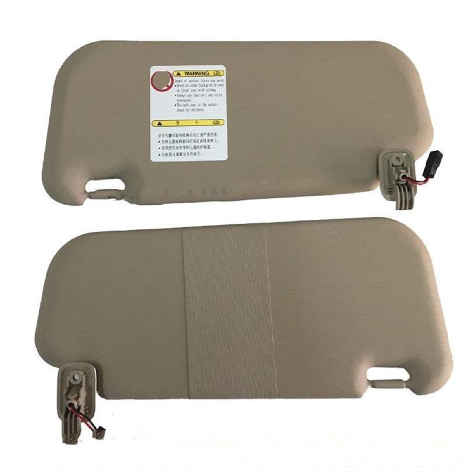 DEMULAX Auto-Sonnenblende, Auto-Sonnenblende, Make-up-Spiegel, for Mazda 6 GG GH, OEM 5DAO 69320 5DAO 69270 Auto-Sonnenblenden-Seitenschutz(Beige Left and Right) von DEMULAX