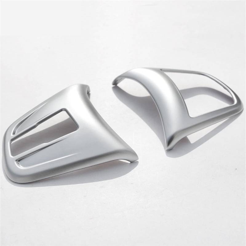 DEMULAX Auto Styling Mittelkonsole Lenkrad Knopf Rahmen Dekoration Abdeckung Trim, for, for 2 Serie F45 X1 F48 Innenaufkleber Aufkleber für die Innenausstattung des Autolenkers(Silver) von DEMULAX