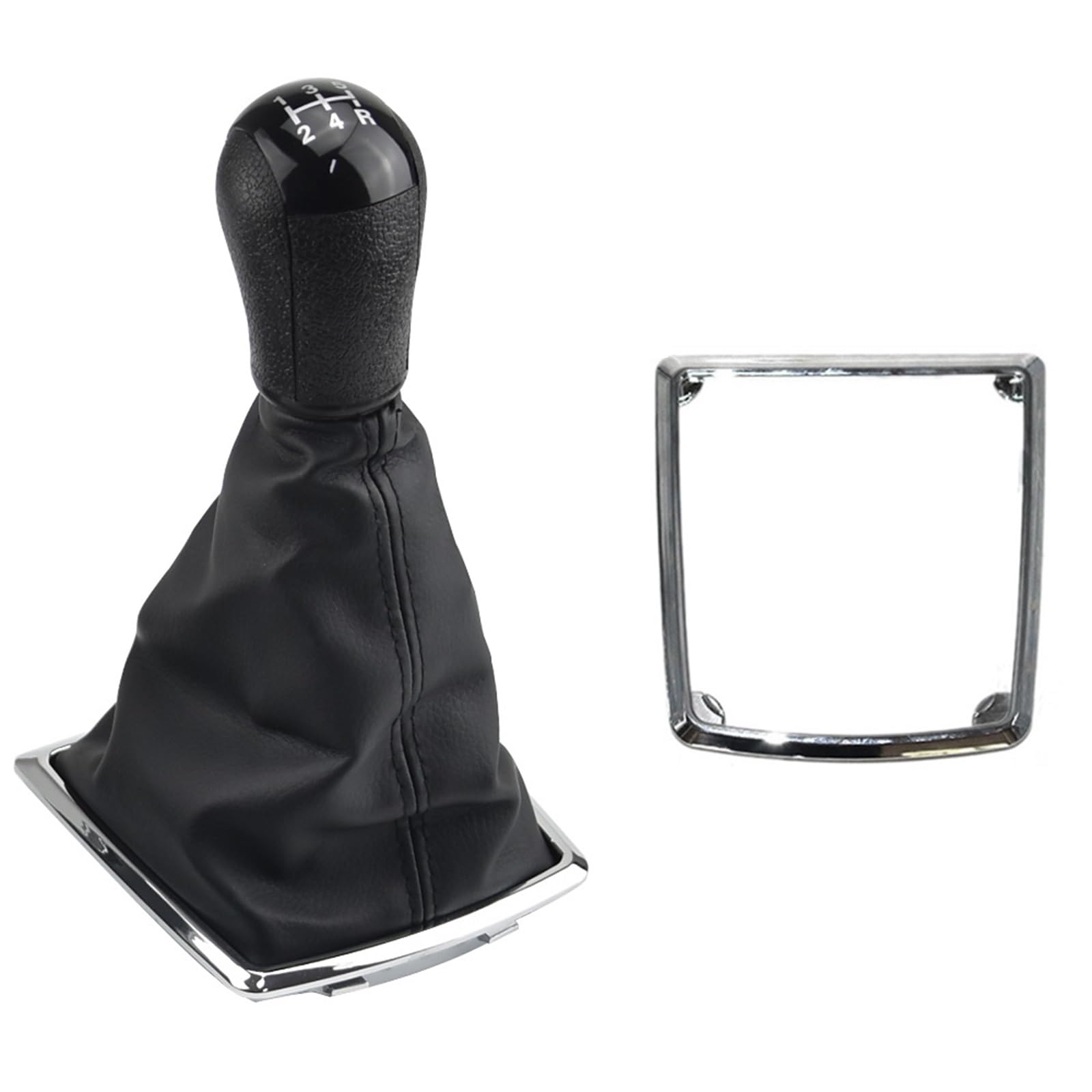 DEMULAX Auto-Styling Schaltknauf Hebel Gaitor Shifter Kofferraumabdeckung Fall, for Ford, for Focus 2, for Mondeo MK2 2004 2005 2007 2008 2009 2010 2011 Auto-Schaltknauf(5 Speed-Black-A) von DEMULAX