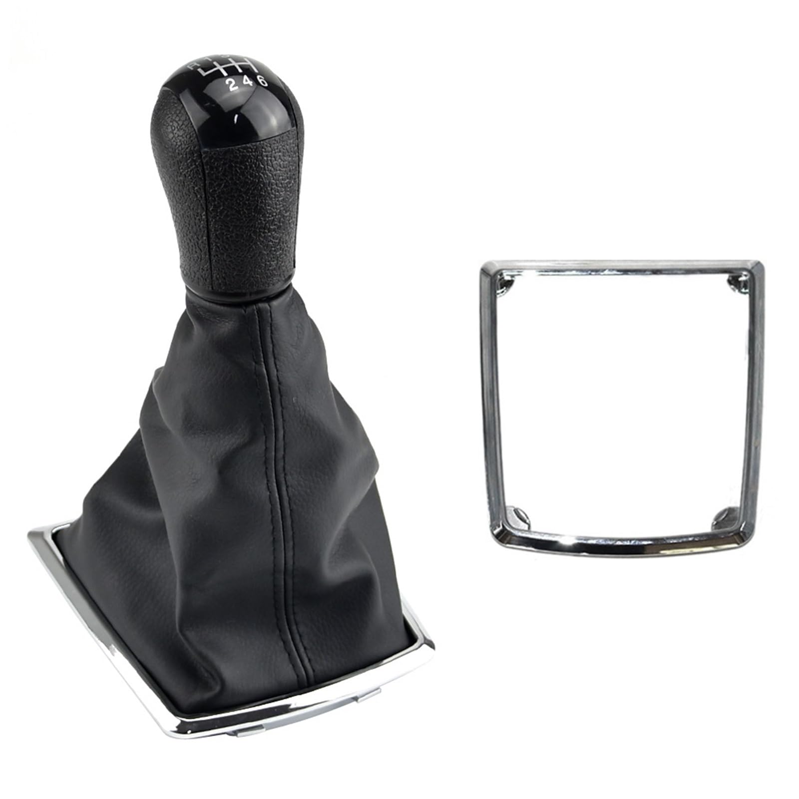 DEMULAX Auto-Styling Schaltknauf Hebel Gaitor Shifter Kofferraumabdeckung Fall, for Ford, for Focus 2, for Mondeo MK2 2004 2005 2007 2008 2009 2010 2011 Auto-Schaltknauf(6 Speed-Black-A) von DEMULAX