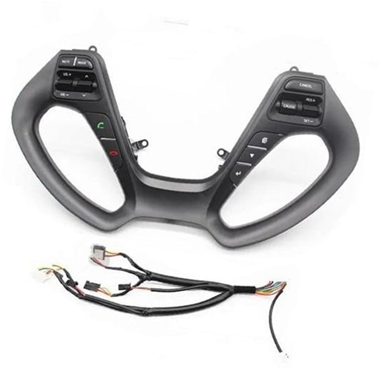 DEMULAX Auto-Tempomat-Taste, for Kia, for CERATO K3 2016 2017 K3S, for Ceed JD 2014 Taste Lenkradtasten Rahmenschalter Audio Voice Cruise-Funktionen Abdeckung für den Lenkungssteuerungsschalter(Black von DEMULAX