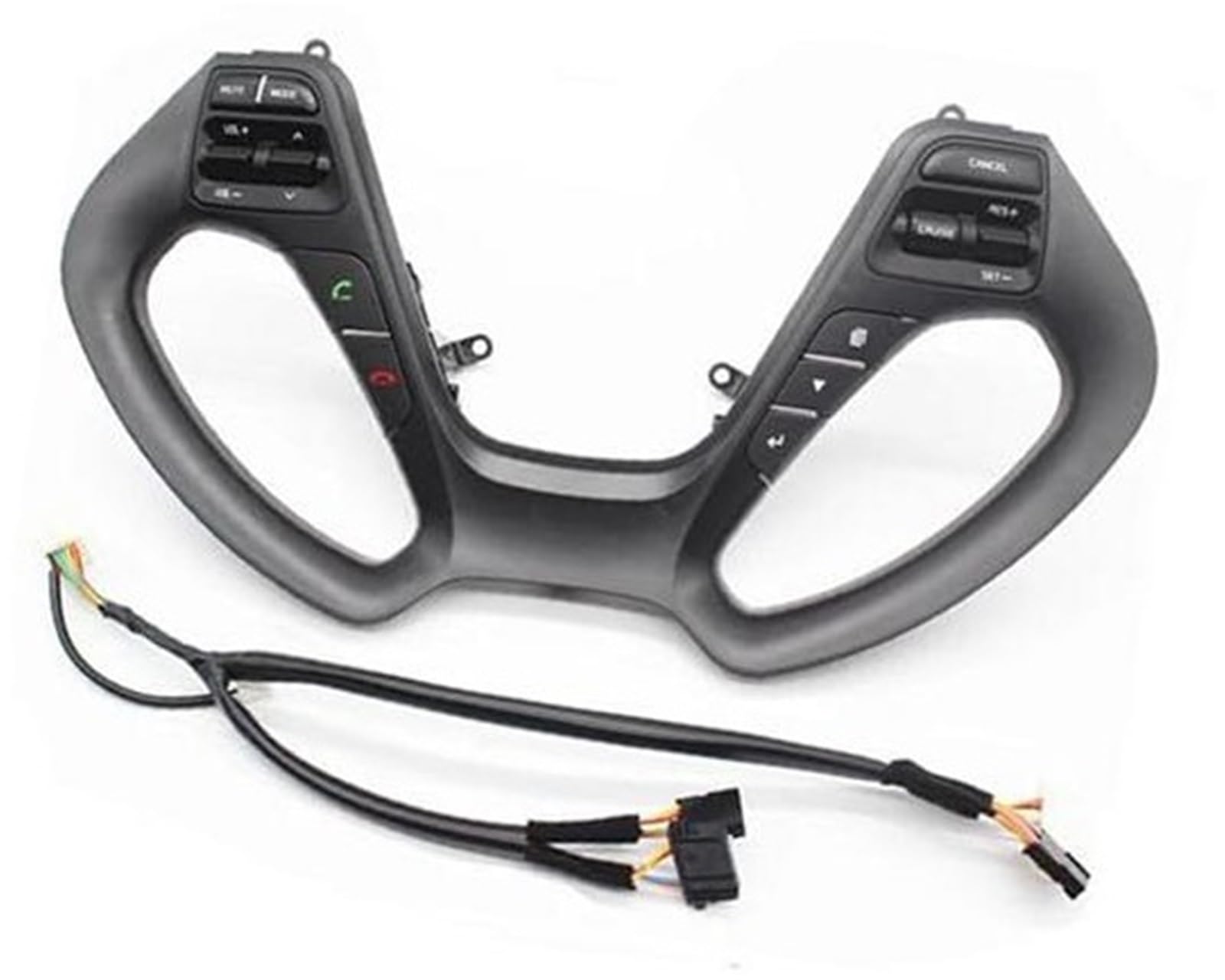 DEMULAX Auto-Tempomat-Taste, for Kia, for CERATO K3 2016 2017 K3S, for Ceed JD 2014 Taste Lenkradtasten Rahmenschalter Audio Voice Cruise-Funktionen Abdeckung für den Lenkungssteuerungsschalter(Black von DEMULAX