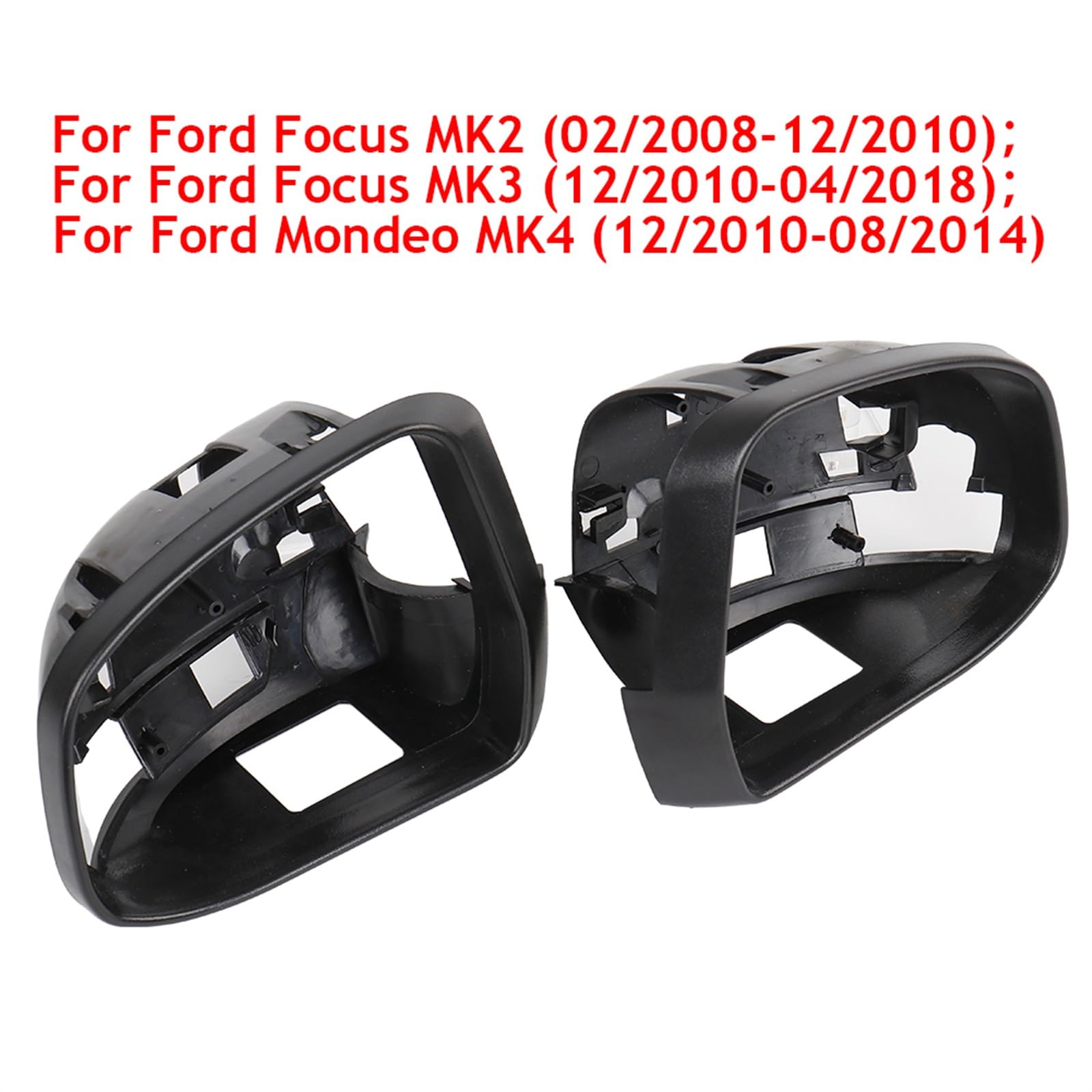 DEMULAX Automatischer Zierrahmenhalter for den linken und rechten Außenspiegel, for Ford, for Focus, MK3 MK2 2012-2018, for Mondeo, MK4 2008-2014 DA DP DH DB, for DS Abdeckung für Außenspiegelrahmen(W von DEMULAX