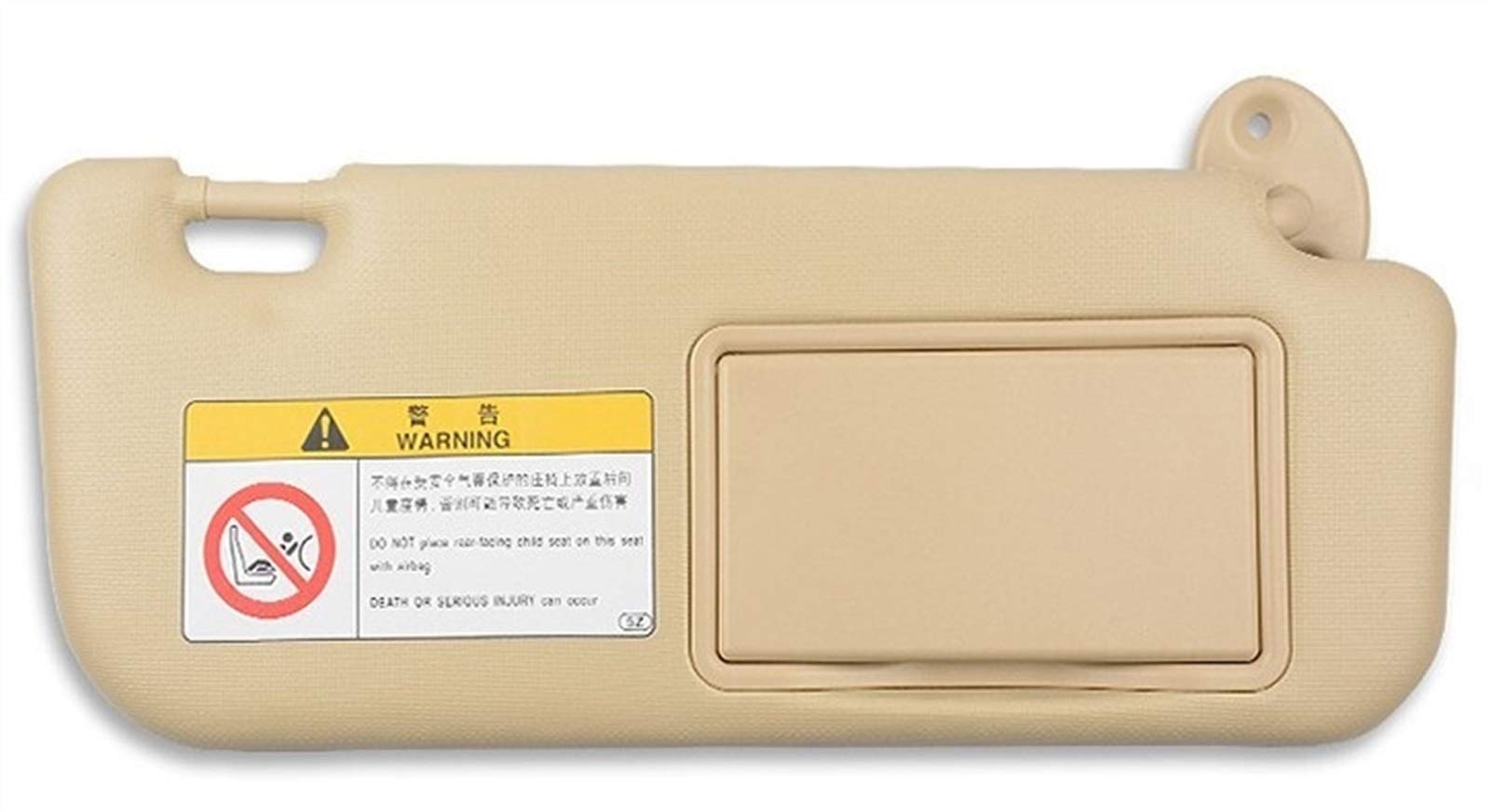 DEMULAX Autozubehör Grau Beige Sonnenblende mit Make-up-Spiegel und Schrauben, for Corolla 2014 2015 2016 2017, 74320-02B21 74310-02K91 Sonnenblende für den Autoinnenraum(Right beige) von DEMULAX