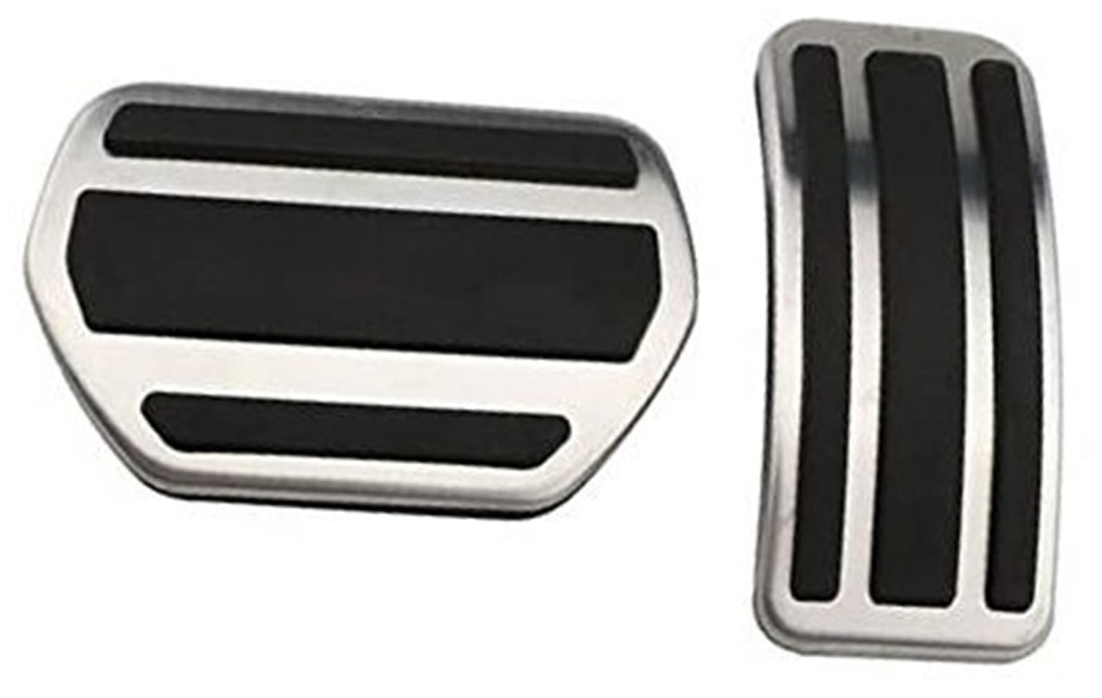 DEMULAX Bremspedalabdeckung, for Peugeot, 2008 2015–2018, Auto-Pedale, Zubehör, Edelstahl, Auto-Innenraum, Kraftstoffpedal Bremspedalabdeckung(Black 2 Pcs at) von DEMULAX