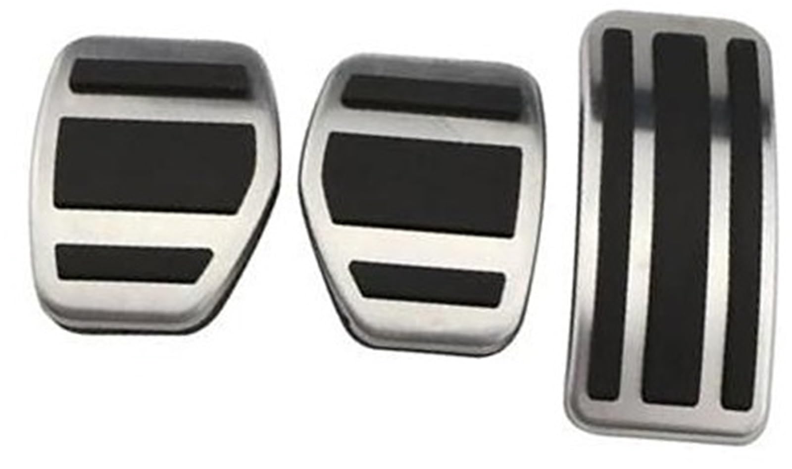 DEMULAX Bremspedalabdeckung, for Peugeot, 2008 2015–2018, Auto-Pedale, Zubehör, Edelstahl, Auto-Innenraum, Kraftstoffpedal Bremspedalabdeckung(Black 3 Pcs MT) von DEMULAX