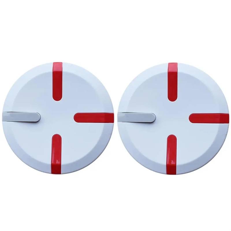 DEMULAX Dekorative Radnabenabdeckung, for Xiaomi, 9, for Ninebot, for Mini, Pro Balance Elektroroller Radnabenabdeckung Zubehör Reflektierende Abdeckung für Elektroroller(2pcs White) von DEMULAX