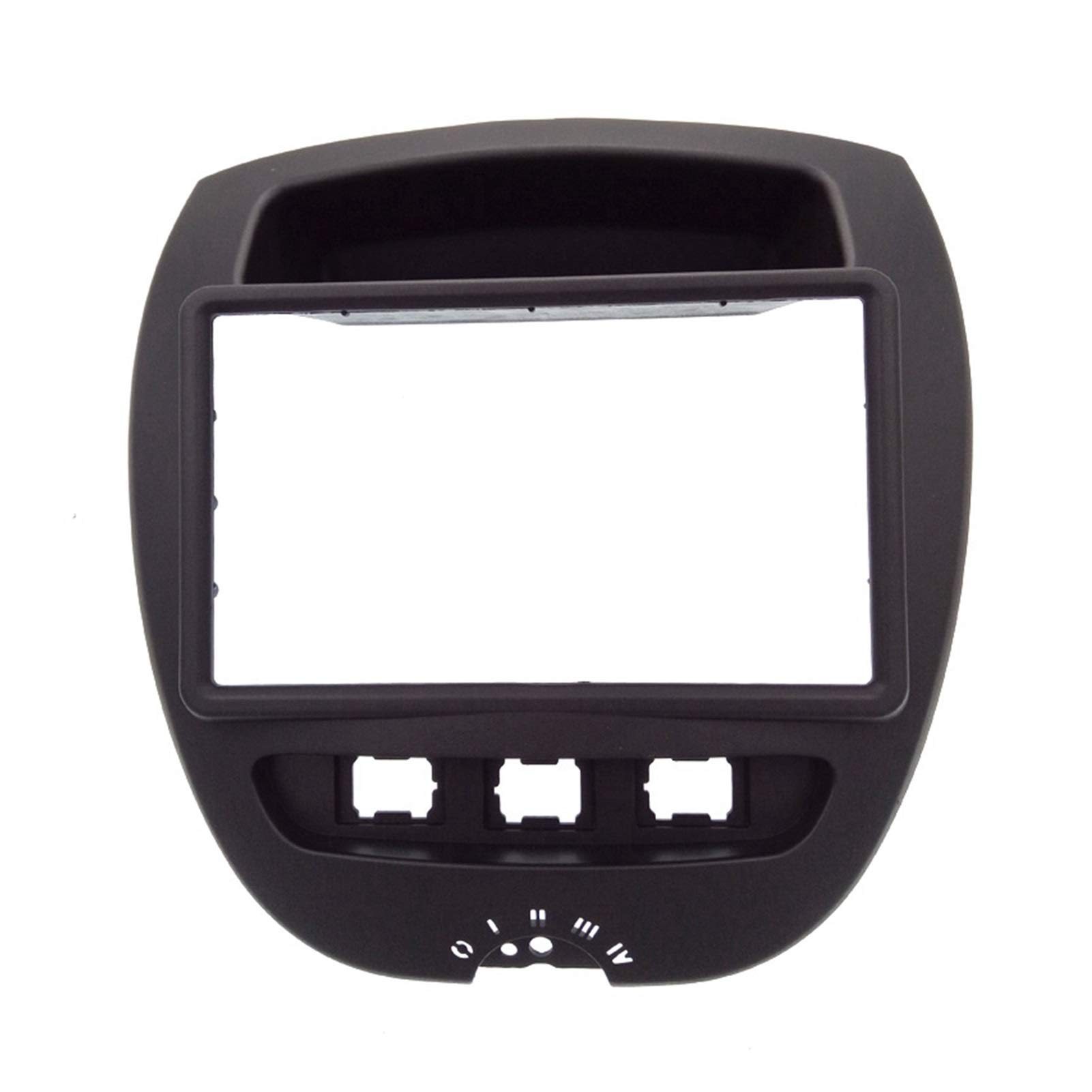 DEMULAX Doppelter 2-Din-Autoradio-Rahmen, Armaturenbrett-Set, DVD-Radio-Panel, Stereo-Abdeckung, Aygo, for Citroen, C1, for Peugeot, 107 2005–2014 Fahrzeug-Radio-Verkleidungsset von DEMULAX