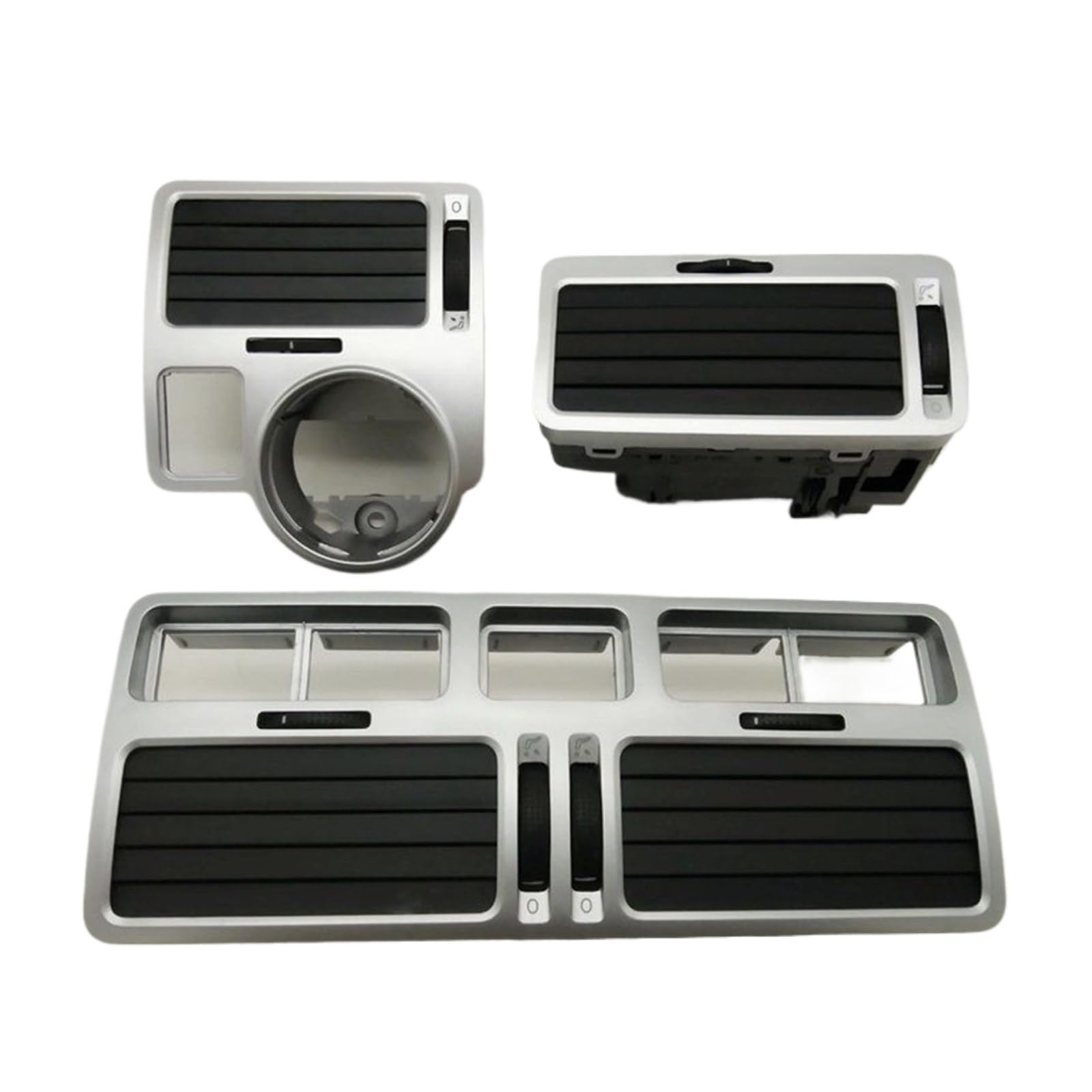 DEMULAX EIN Set Luftauslass Silber, for VW, for Bora, for Golf 4, Instrumentenluftauslass, zentraler Klimaanlagen-Luftauslass Auto-Klimaanlagengitter von DEMULAX