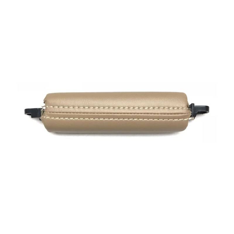 DEMULAX Ersatz des Innentürgriffs aus Leder for die Fahrertür (LHD, RHD), for VW, for Touareg, 2003-2010 Fahrzeugkabinentürschloss(Beige) von DEMULAX