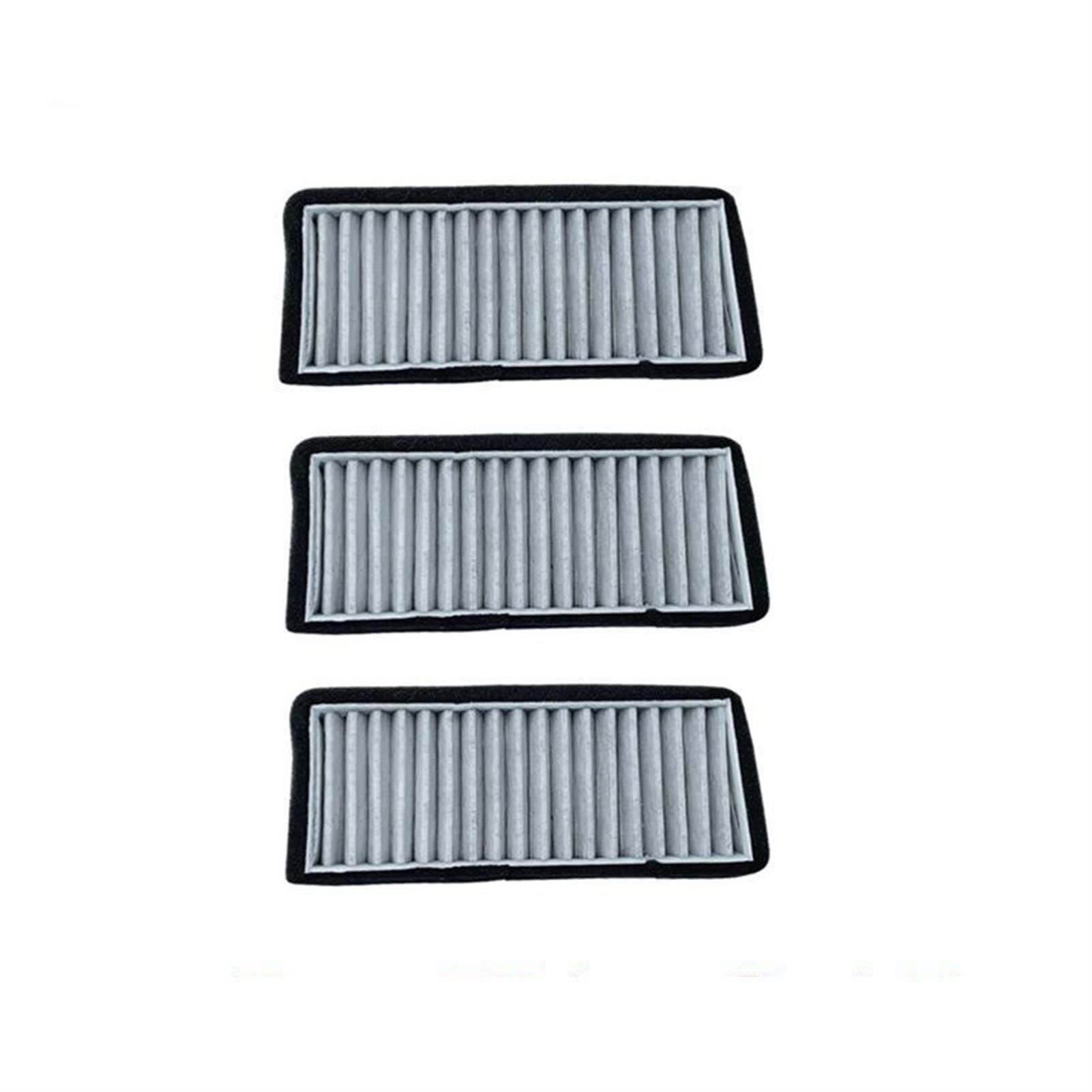 DEMULAX Externer Luftfilter, for Tesla, Modell 3 2021 2022-Jetzt Kühlergrill-Einlassabdeckung Klimaanlagen-Ansaugfilter Autozubehör Autoluftfilter(3 Pcs Filter D) von DEMULAX