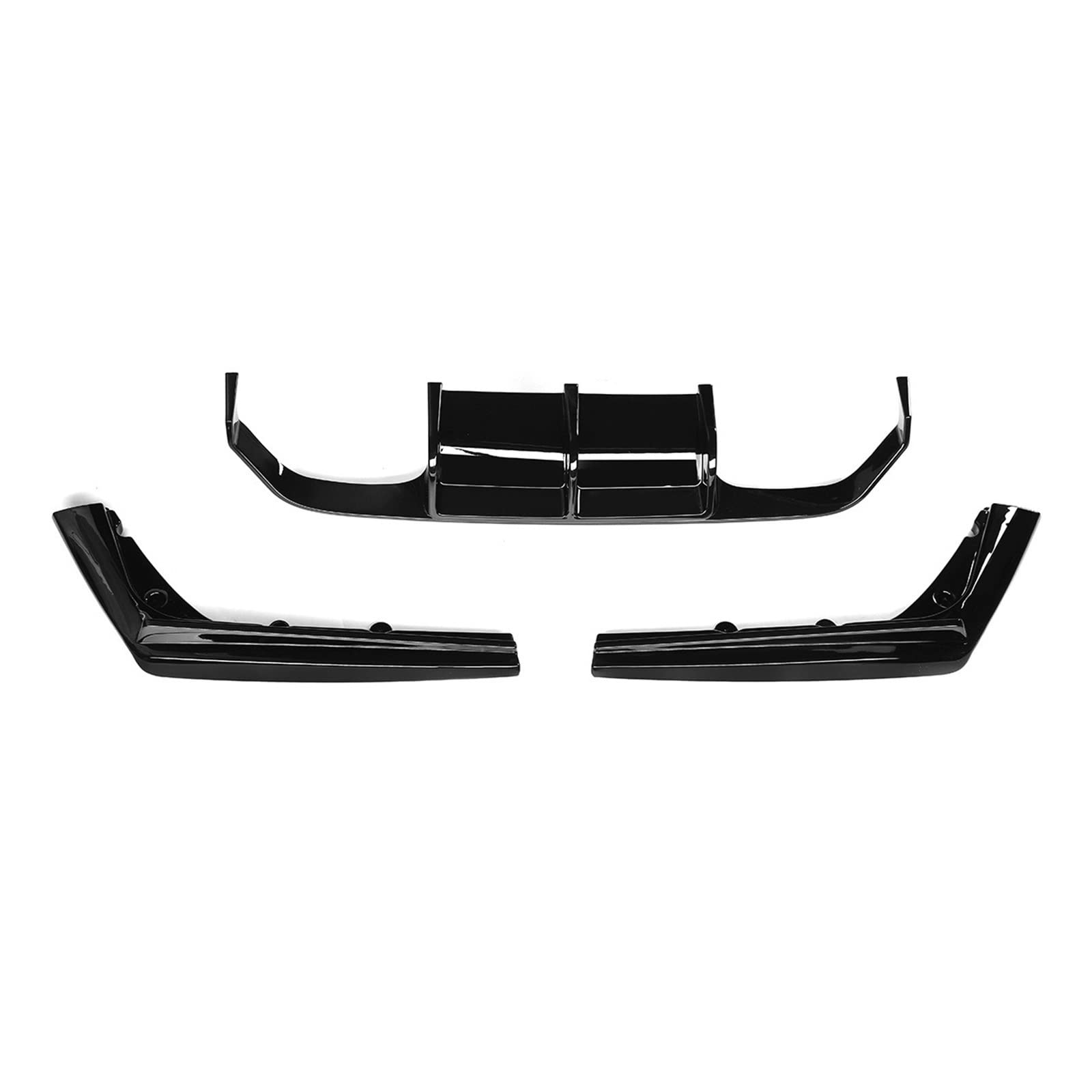 DEMULAX F82 M4 Auto Heckstoßstange Diffusor Spoiler Lip Splitter, for, for F80 M3 F82 M4 2015-2020 Heckstoßstange Chassis Schutzfolie Fahrzeug-Heckspoiler(Glossy Black) von DEMULAX