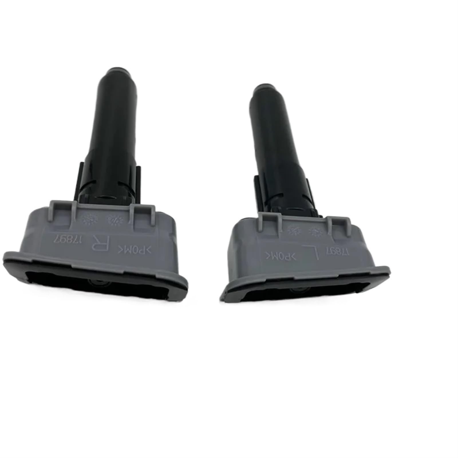 DEMULAX For Infiniti, Q50 Q50L 2014-2017 Scheinwerfer Scheinwerfer Wasserpumpe Waschdüse Halterung/Abdeckung Reinigungskappe Scheinwerfer-Waschanlagendeckel(Pair Nozzle Bracket) von DEMULAX