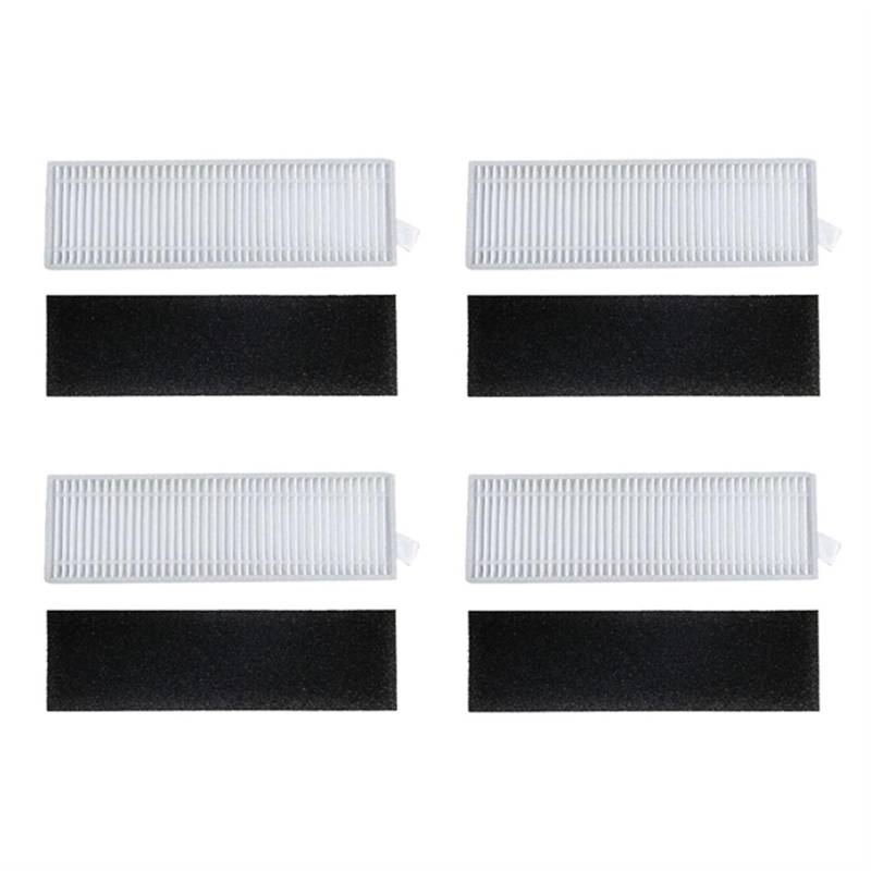 DEMULAX Für, for Xiaomi, G1 MJSTG1 Wassertank Staubbox Mopphalterung Teile Roboter-Staubsauger Mülleimerbox Stützplatte Zubehör(4pcs Filter) von DEMULAX