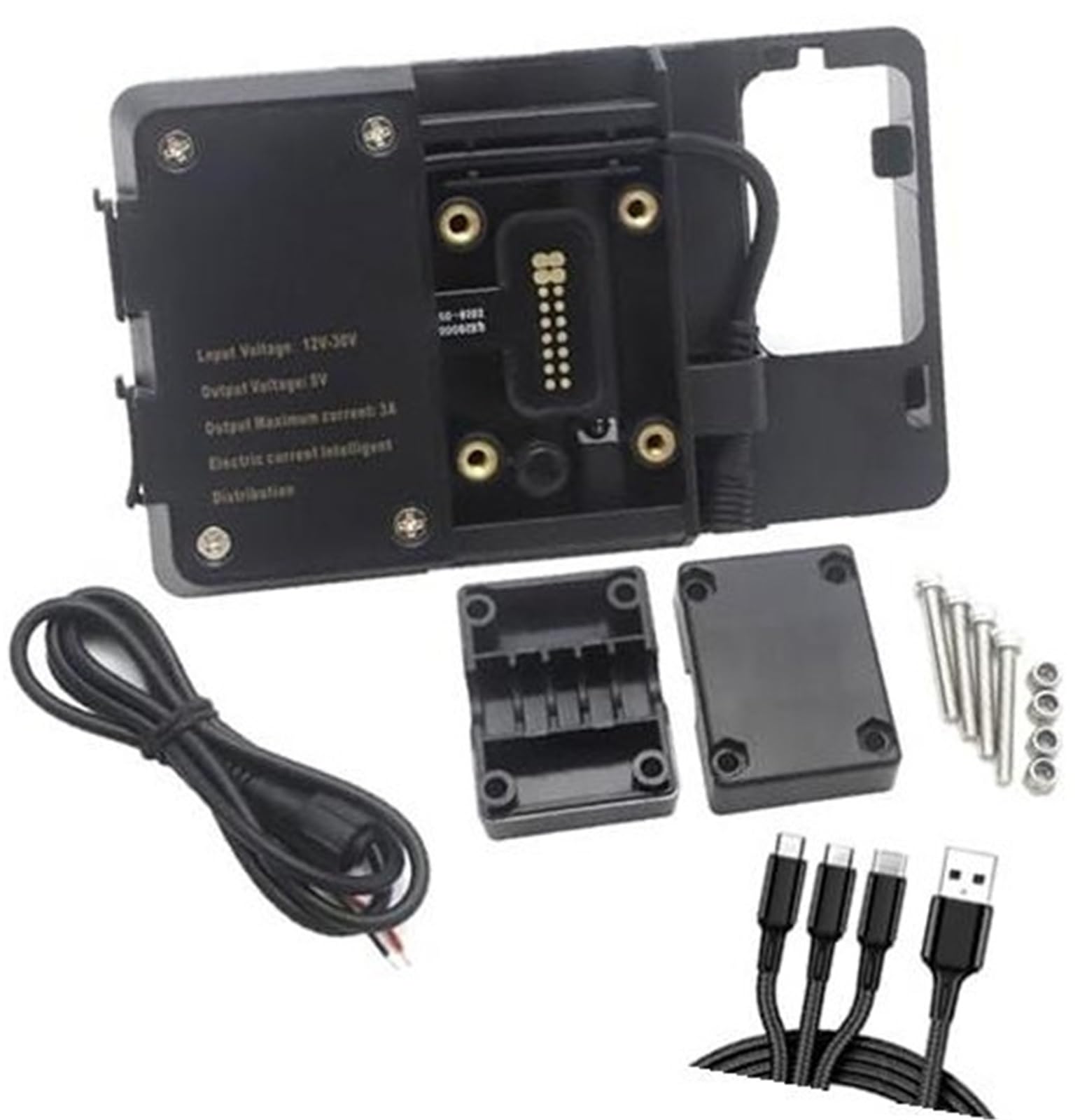 DEMULAX GPS-Moto-Telefonhalterung, for, R 1200 RT, for R1200RT, for unter 2006-2009 Motorrad-Navigationshalterung GPS-Navigator USB-Ladetelefonhalter Motorrad-Handyhalterung(Black Phone Bracket) von DEMULAX