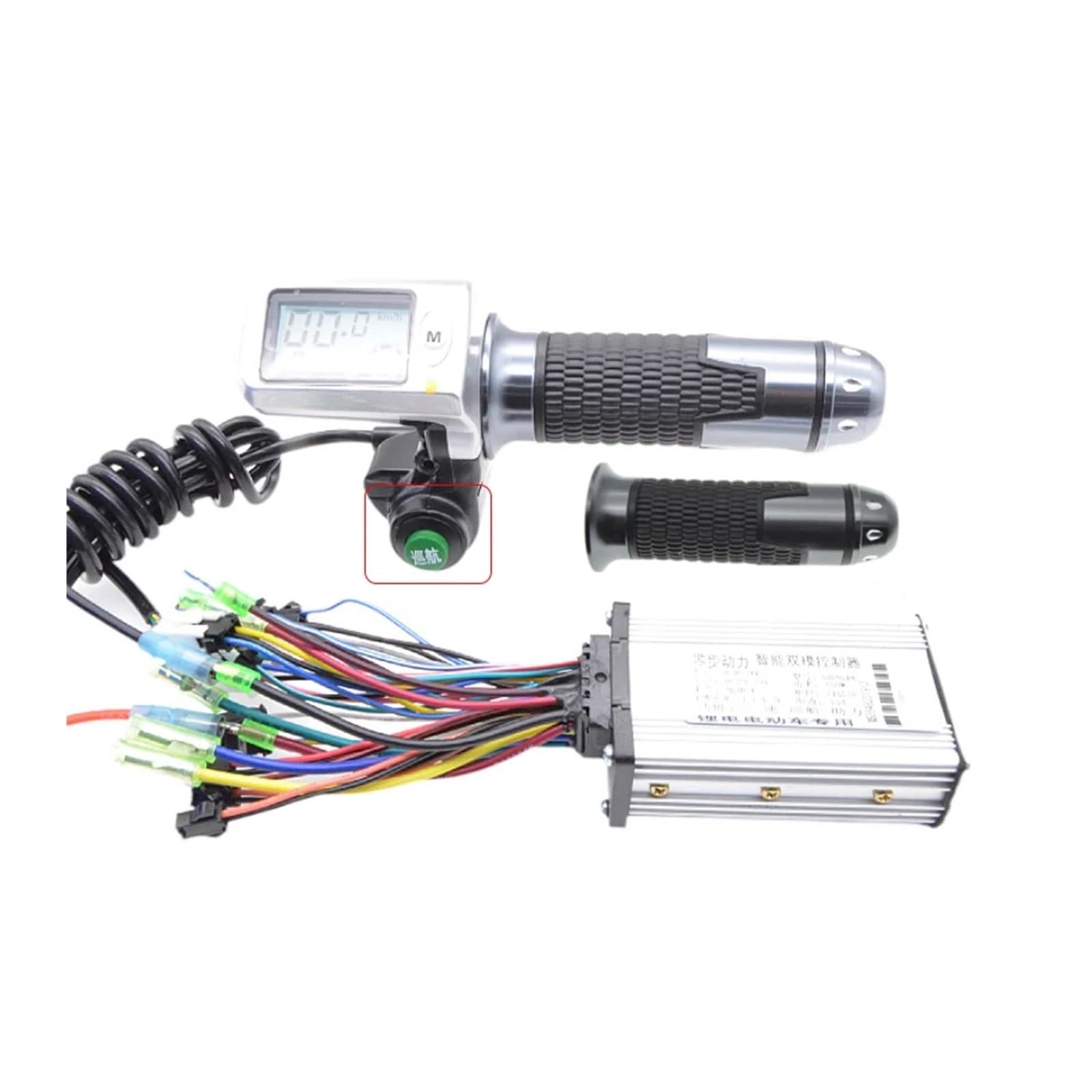 DEMULAX Im Namen des Fahrens Elektroauto-Modifikation 36/48V LCD-Drehgriff Geschwindigkeits- und Kilometerstandanzeige 250/350W Hall-Controller-Set Armaturenbrett für Elektroroller(Cruise 48V Set) von DEMULAX