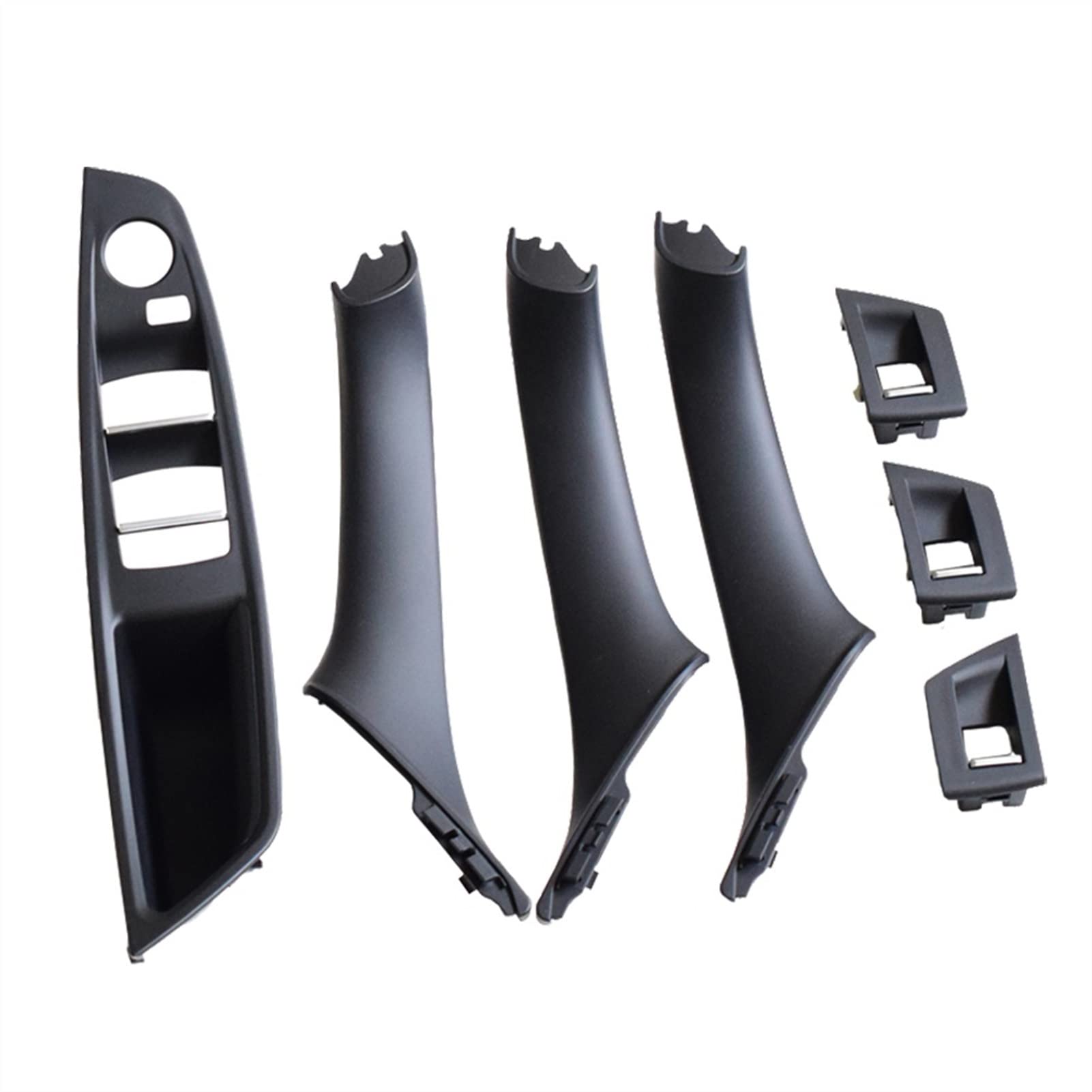 DEMULAX Innentür-Armlehnen-Fensterschalter-Panel-Ziehgriff-Set, for, for 5er F10 F11 F18 520i 523i 525i 528i 535i Innentürgriff(Black-7pcs) von DEMULAX