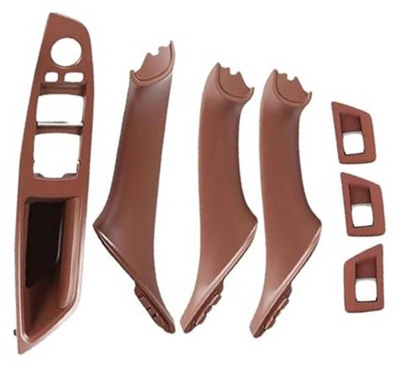 DEMULAX Innentür-Armlehnenverkleidung, Ziehgriff-Set, Ersatz, for, 5er-Serie F10 F11 F18 520i 523i 525i 528i 535i 51417225852 Fahrzeug-Innentürgriff(Model B Redbrown) von DEMULAX