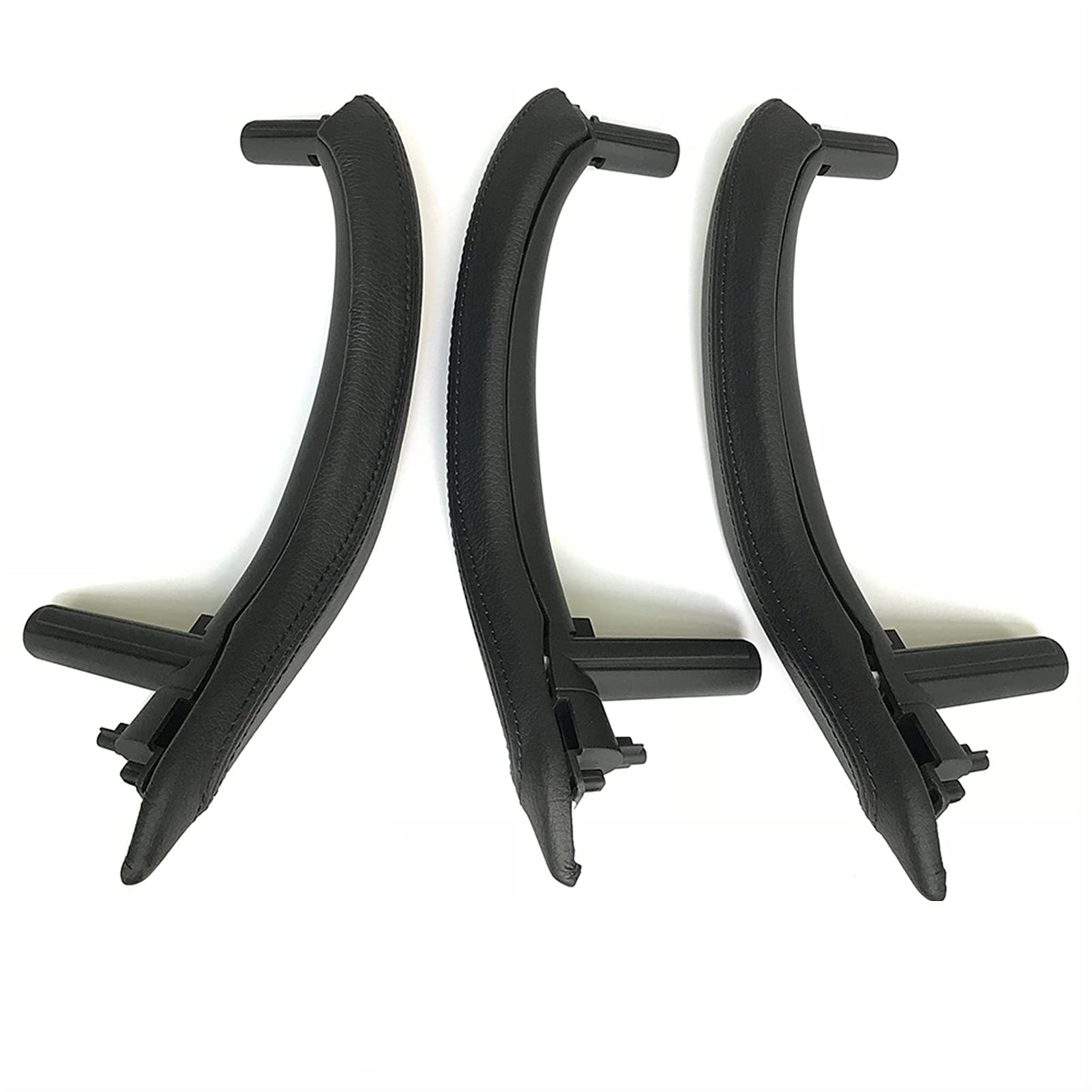 DEMULAX LHD RHD Links rechts Innentürgriff Montagesatz mit äußerer Lederabdeckung, for, for X5 X6 F15 F16 2014-2018 Fahrzeug-Innentürgriff(LHD Black Set) von DEMULAX