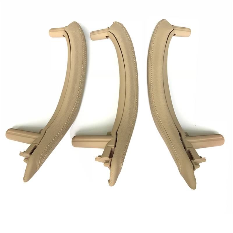 DEMULAX LHD RHD Links rechts Innentürgriff Montagesatz mit äußerer Lederabdeckung, for, for X5 X6 F15 F16 2014-2018 Innentürgriff(RHD Beige Set) von DEMULAX