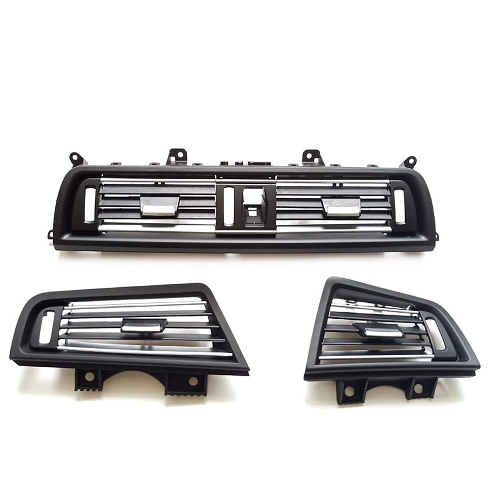 DEMULAX LHD RHD Rechtes Lenkrad for Autos, verchromte Lüftungsgitter-Abdeckung, for, 5er F10 F11 520 525 528 530 535 Auto-AC-Entlüftungsauslass(RHD 3PCS Set) von DEMULAX