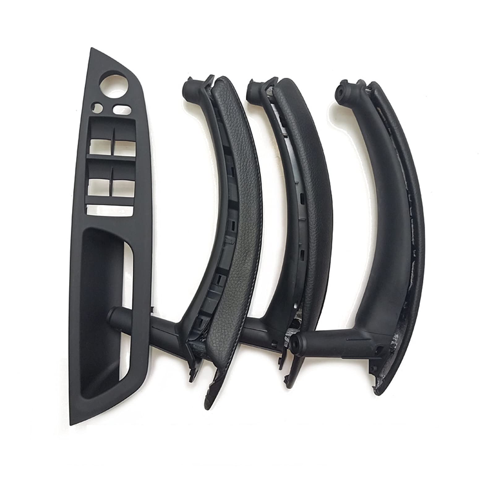 DEMULAX LHD RHD Verbesserter Innentürgriff mit Lederabdeckung, komplettes Set, for, for X5 X6 E70 E71 E72 2007-2013 Fahrzeug-Innentürgriff(LHD Black) von DEMULAX