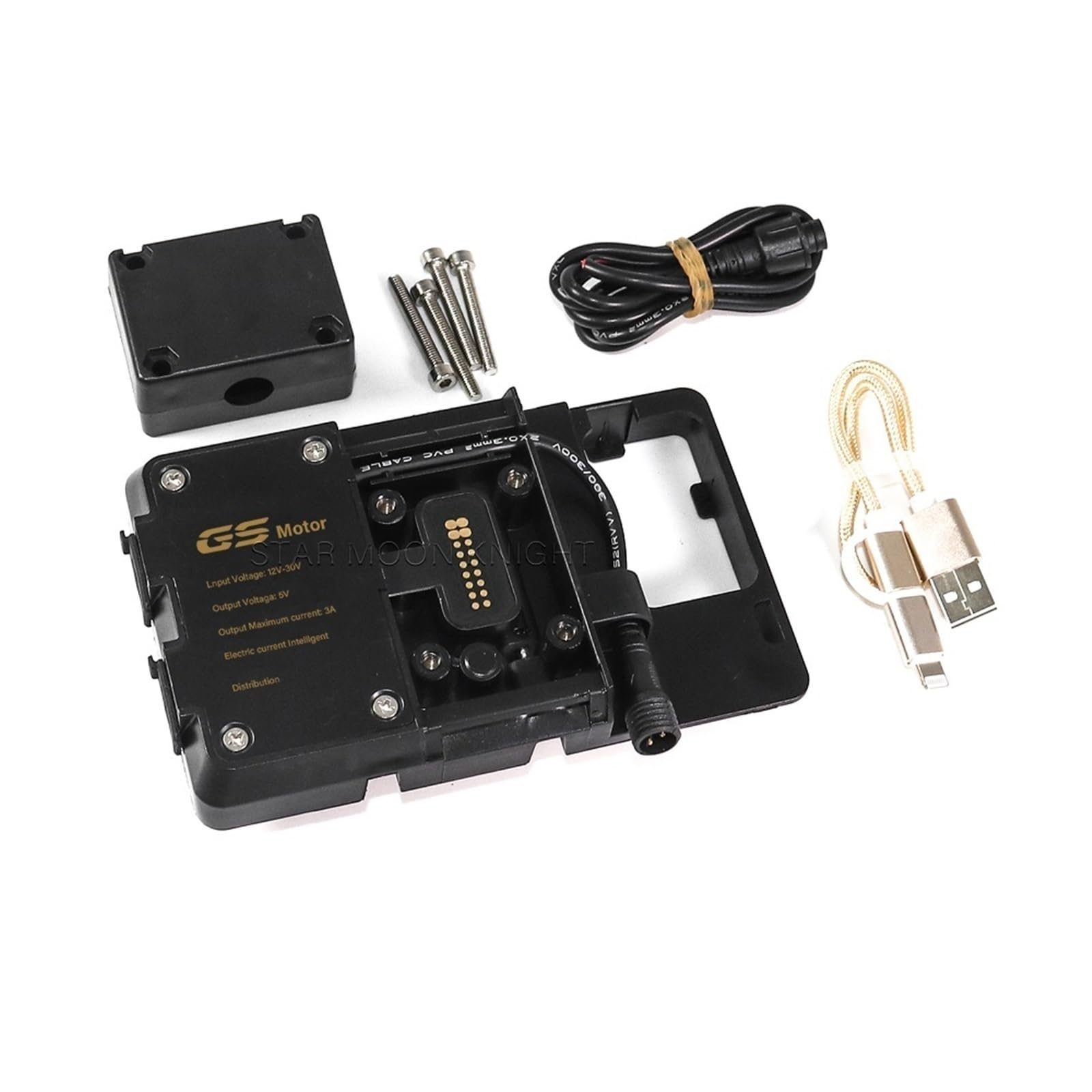 DEMULAX Motorrad GPS, for Smart, Telefon Windschutzscheibe Navigation GPS Platte Halterung Adapt Halter RA1250 Pan America 1250 S 2021 2022 - Motorrad-Telefonhalterung(USB Charging) von DEMULAX