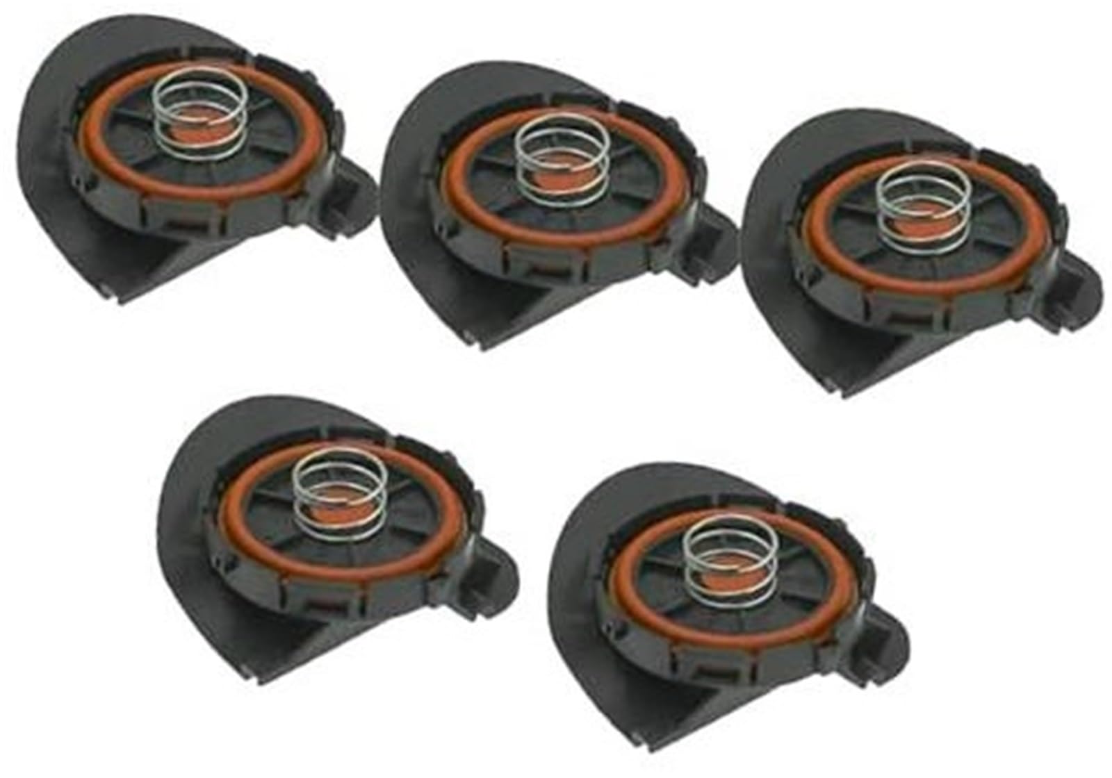 DEMULAX Motorventildeckel, for Peugeot, 207/307/308/2008, 5/10 Stück PCV-Ventildeckel 11127646554 Motor-PCV-Ventilgehäuse(Black 5 Pcs) von DEMULAX