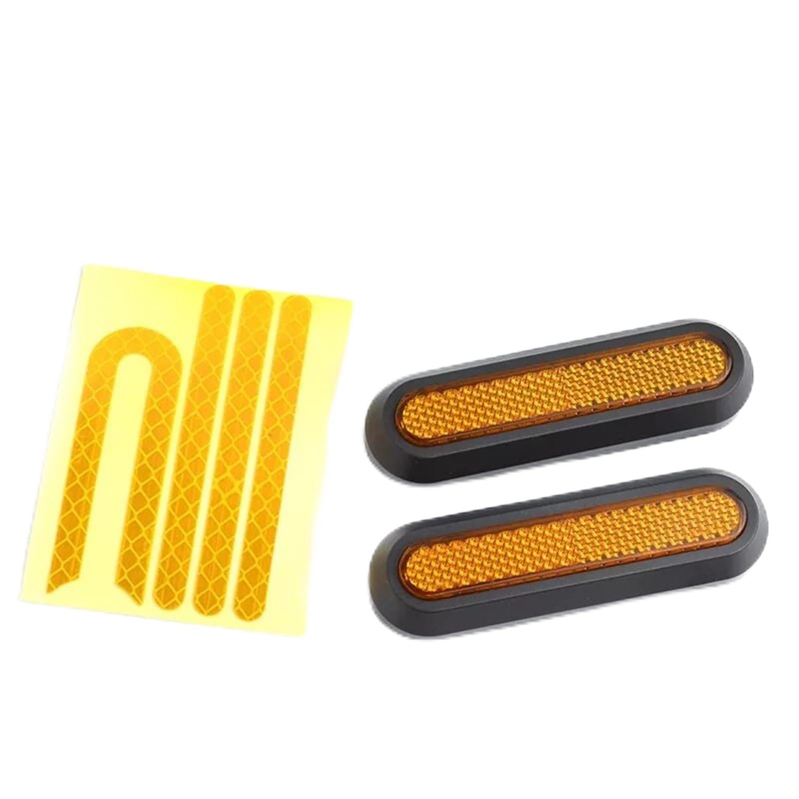 DEMULAX Radabdeckung Schutzschale, for Xiaomi, Elektroroller Pro 2/1s/M365 MI 3 Sicherheitsreflektierende Teile vorn und hinten Reflektierende Roller-Radabdeckung(1 Sets Yellow) von DEMULAX