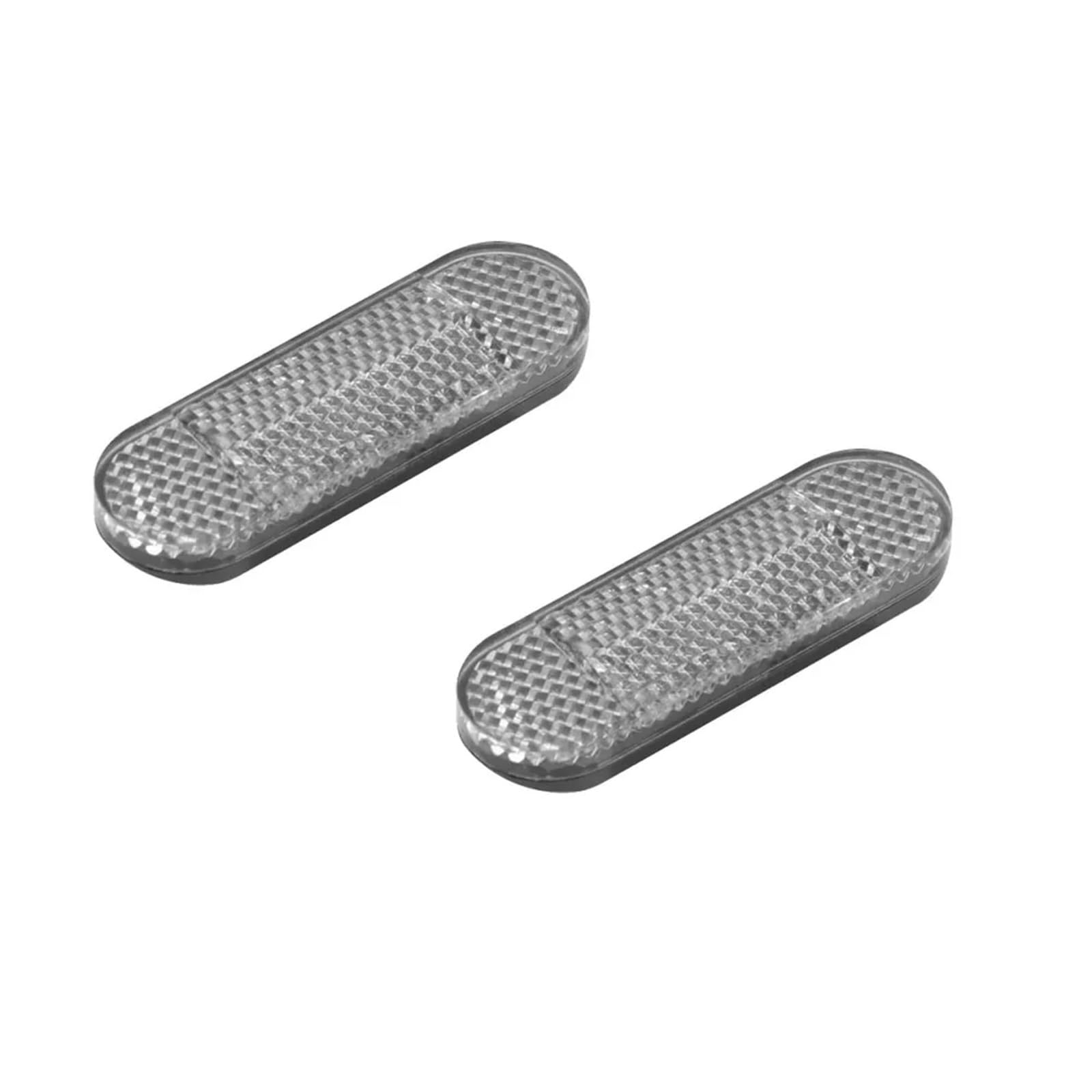 DEMULAX Radabdeckung Schutzschale, for Xiaomi, Elektroroller Pro 2/1s/M365 Pro, Sicherheitsreflexrohr vorne und hinten, Nachtreflektorteile Reflektierende Abdeckung für Elektroroller(2pc White) von DEMULAX