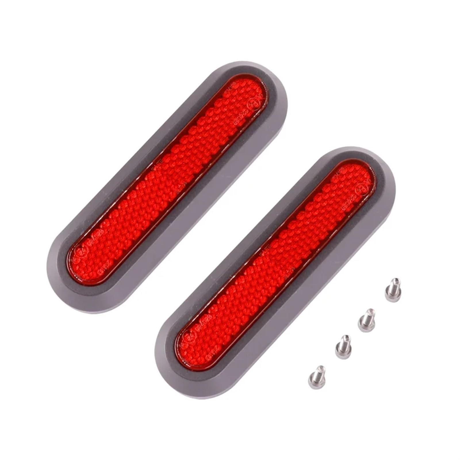 DEMULAX Radkappen, Radkappen, Schutzschalen, reflektierende Aufkleber, for Xiaomi, 3 Elektroroller Pro 2 M365 Pro 1S, Rollerzubehör Reflektierende Abdeckung für Elektroroller(2 PCS red) von DEMULAX