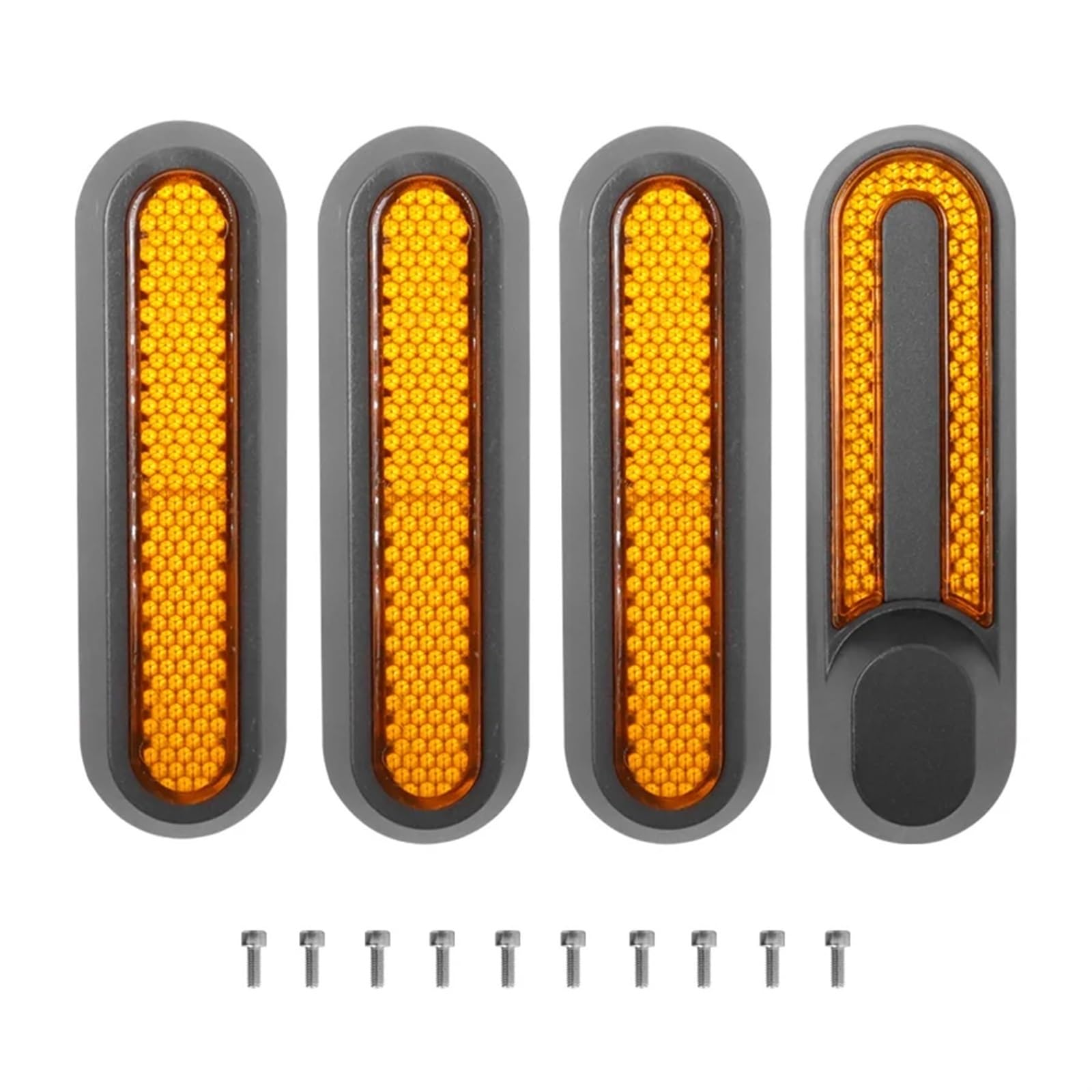 DEMULAX Radkappen, Radkappen, Schutzschalen, reflektierende Aufkleber, for Xiaomi, 3 Elektroroller Pro 2 M365 Pro 1S, Rollerzubehör Reflektierende Abdeckung für Elektroroller(Yellow Sets) von DEMULAX