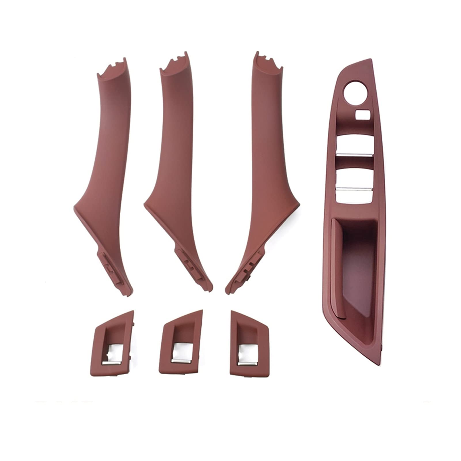 DEMULAX Rechtes Lenkrad RHD Innentür Armlehne Zuggriff Set, for, for 5 Series F10 F11 520i 523i 525i 528i 535i 2009-2016 Innentürgriff(RHD Red Brown) von DEMULAX