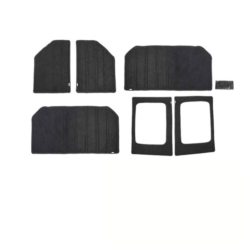 DEMULAX Schalldämmendes Pad, for Jeep, for Wrangler JK 12–17, JL 18–21, 2/4-Türer, Hardtop, Heckscheibe, Decke, Dach, Wärmedämmung aus Baumwolle Motorhaube Wärmeisolierung(4PCS JL 4-Door) von DEMULAX