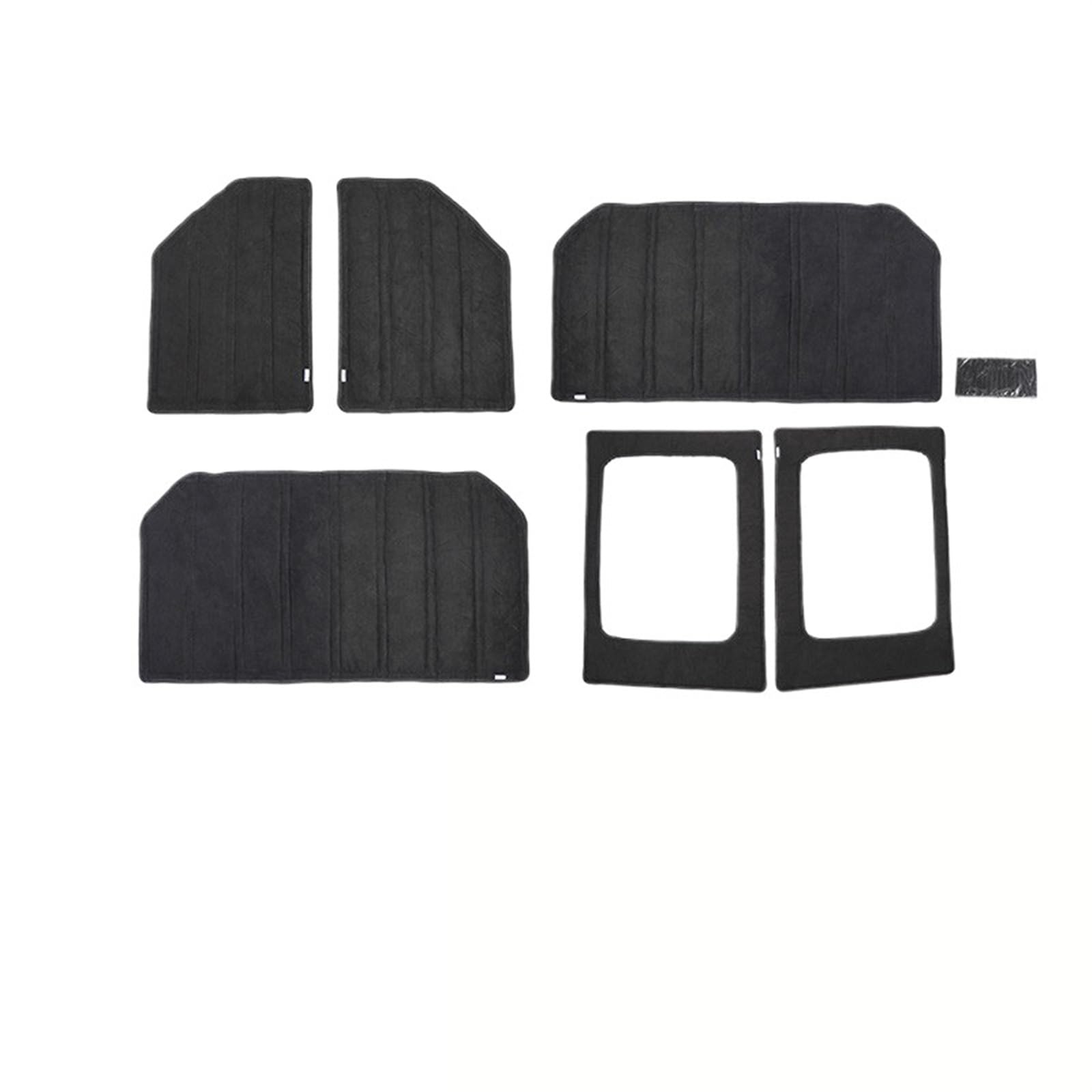 DEMULAX Schalldämmendes Pad, for Jeep, for Wrangler JK 12–17, JL 18–21, 2/4-Türer, Hardtop, Heckscheibe, Decke, Dach, Wärmedämmung aus Baumwolle Motorhaubenisolierung(4PCS JK 2-Door) von DEMULAX