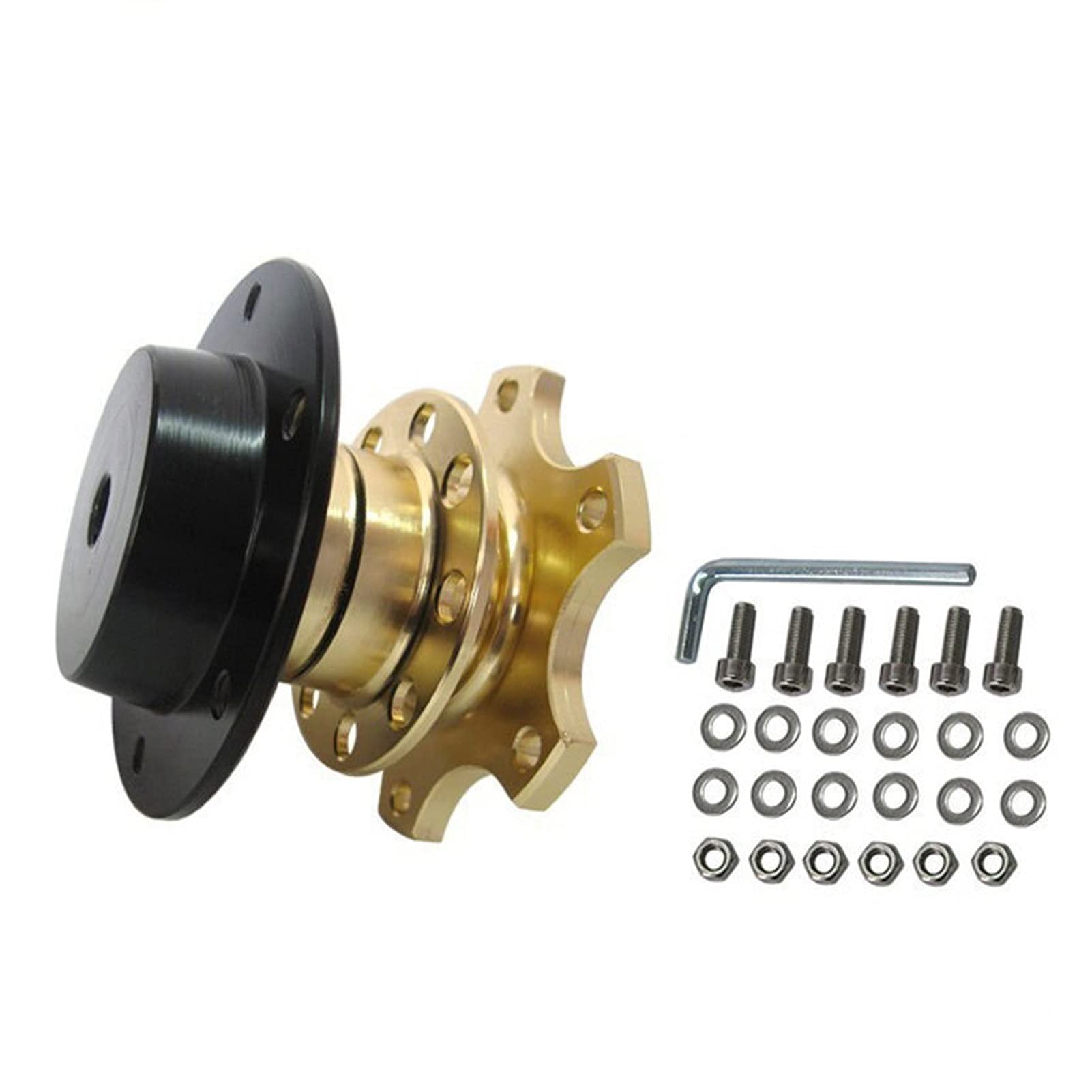 DEMULAX Schnellspanner Snap Off Hub Adapter Auto Sport Lenkrad, for Seat, 2001-2006 EP-CA0011G Lenkrad loslassen(Gold) von DEMULAX