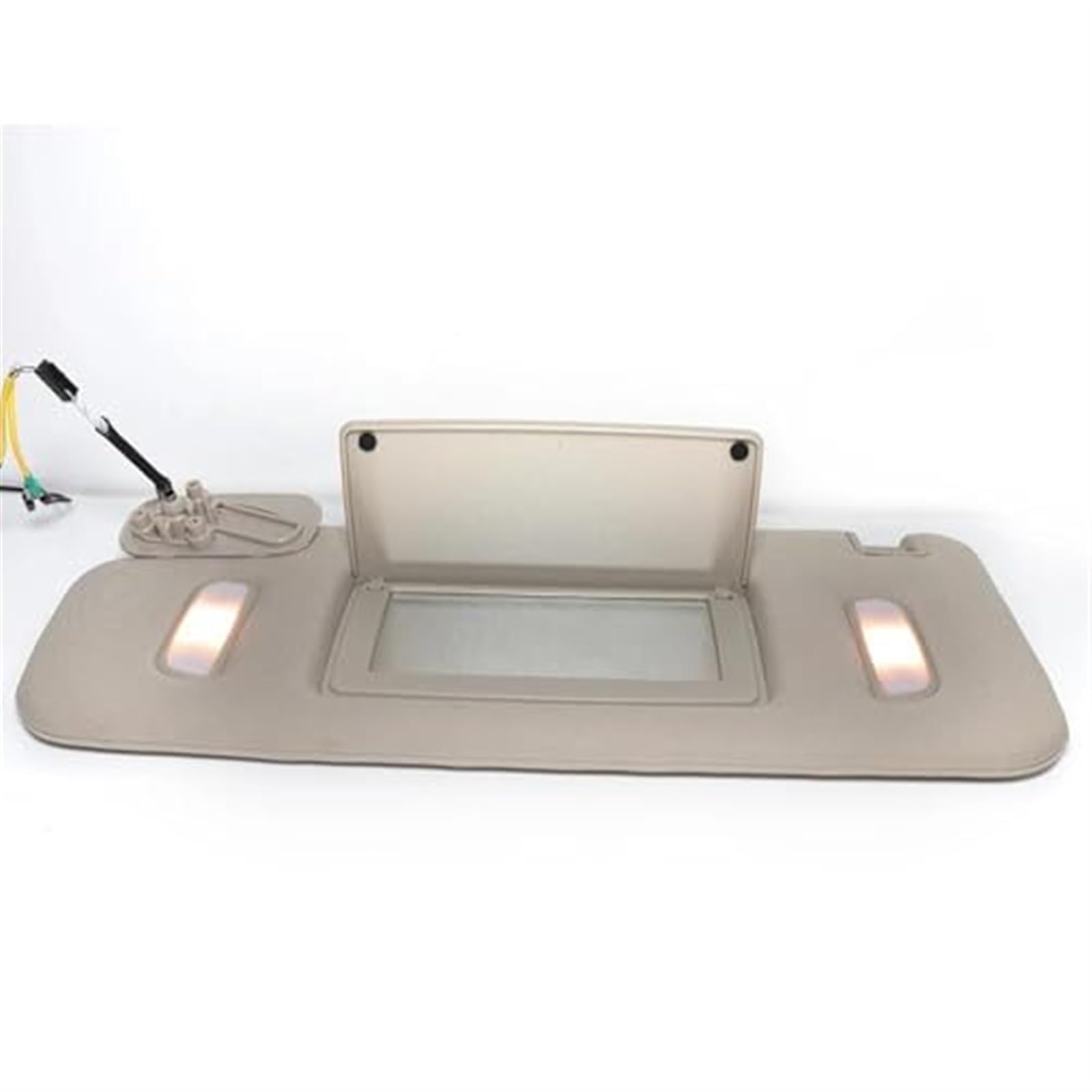 DEMULAX Sonnenblende Schattenspiegel Beige ABS Sonnenblende Auto Sonnenschutz Autozubehör, for Cadillac, for Escalade 2007-2014 Auto-Sonnenblenden-Seitenschutz(Black 2Pc) von DEMULAX