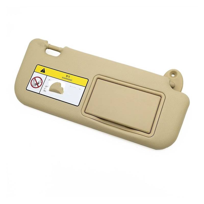 DEMULAX Sonnenblende Windschutzscheibe Sonnenschutz Sonnenschutz mit Spiegel, for Toyota, for Corolla 2014 2015 2016 2017 2018, Beige Auto-Sonnenblenden-Seitenschutz(Right beige) von DEMULAX