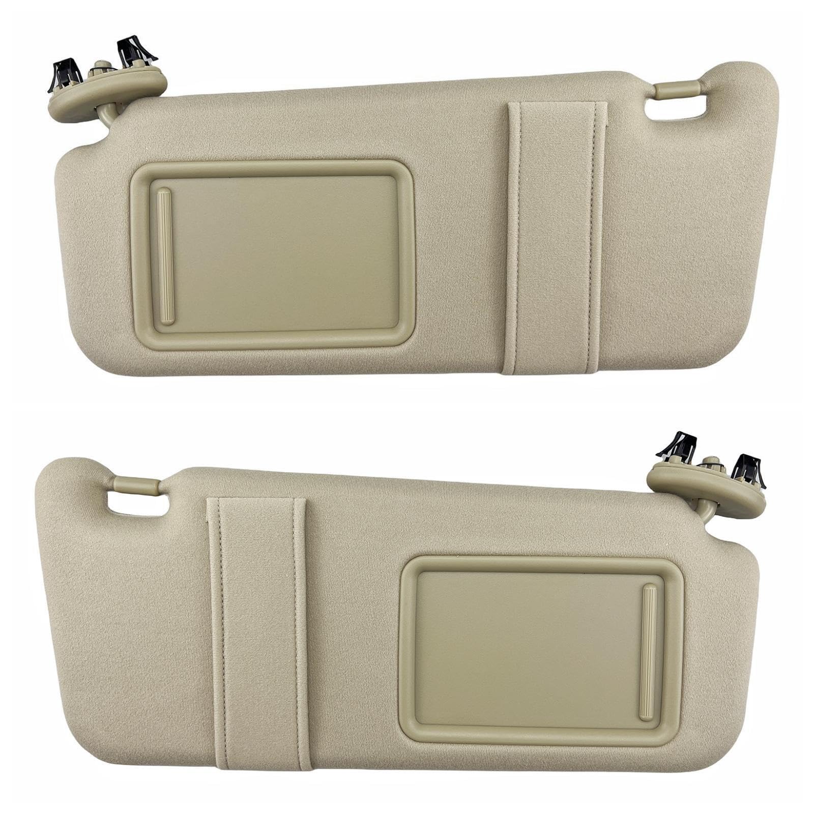 DEMULAX Sonnenblende mit Lichtern, kompatibel mit Toyota, Camry 2007–2011. Ersetzt 74320-06800-B0 74310-06770-B0 Auto-Sonnenblenden-Seitenschutz(Beige Left and Right) von DEMULAX