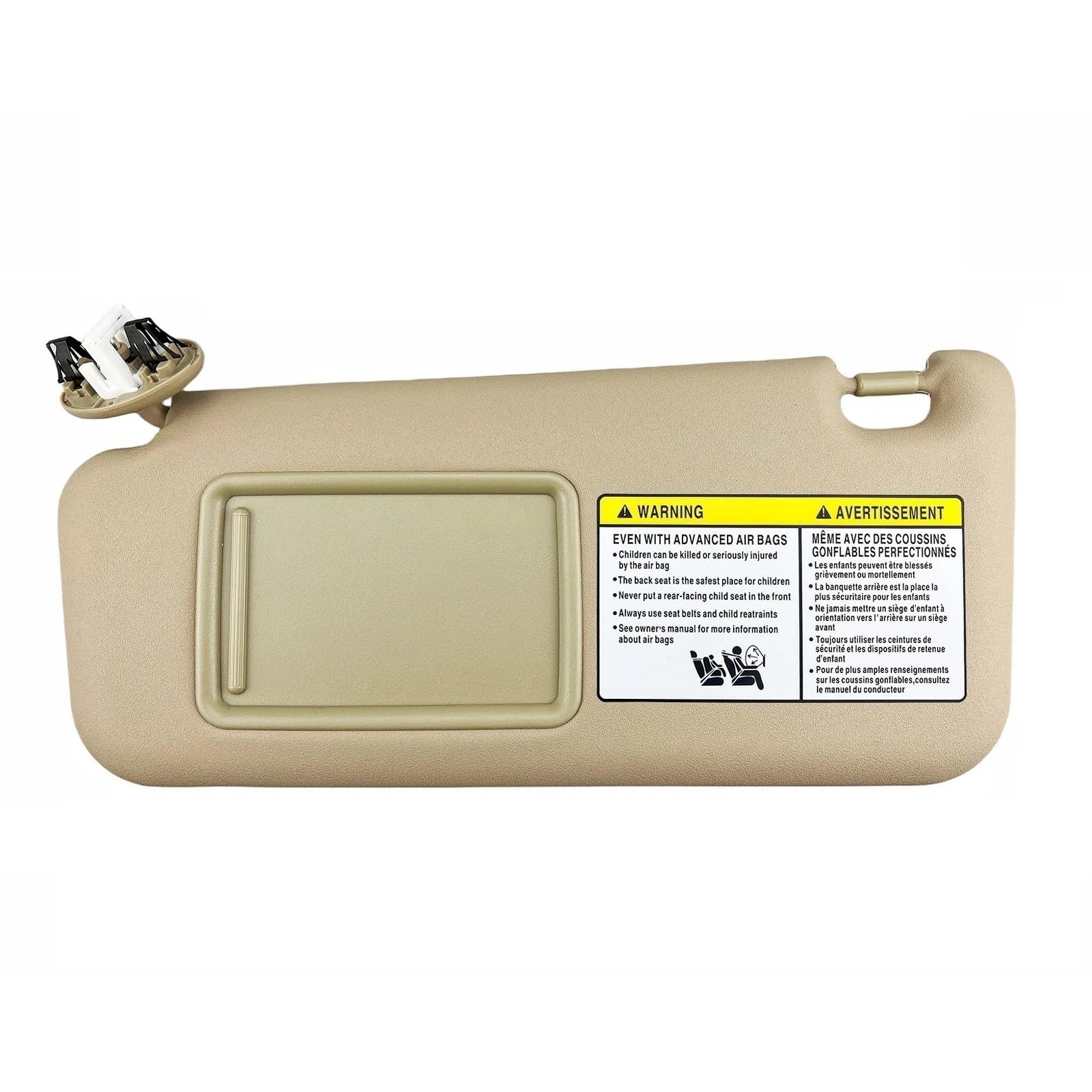 DEMULAX Sonnenblenden mit Licht, for Toyota, for RAV4 2006–2013 OEM# 74320-42501-B2, 74310-42452-B2 Sonnenschutzvisier für Fahrzeuge(Beige Left Driver) von DEMULAX