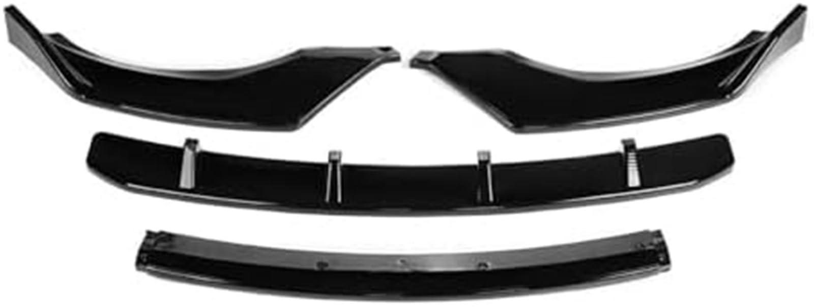 DEMULAX Splitter, for BMW, X3 X4 G01 G02 2018-2021 Auto Frontstoßstange Splitter Lip Spoiler Diffusor Schutzabdeckung Body Kits Lip Splitter (Kohlefaser-Optik) Autospoiler-Splitter(BLACK Glossy Black) von DEMULAX