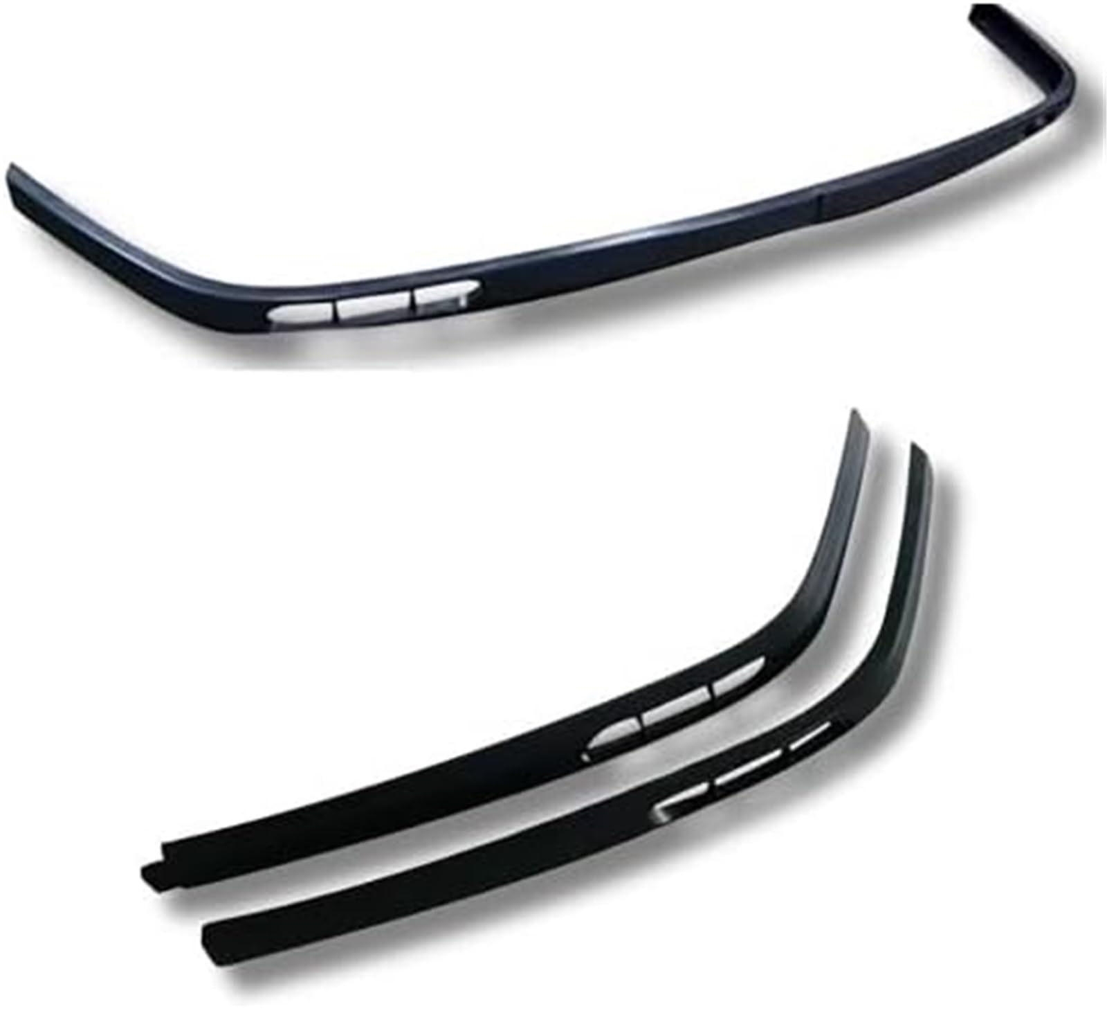 DEMULAX Splitter 2-teilig, for Peugeot, 307 Bodykit Autozubehör Spoiler Splitter Diffusorklappe Sportstoßstange Außenteile Frontstoßstangenlippe Lippensplitter(Modell 2) Autospoiler-Splitter(BLACK Mod von DEMULAX