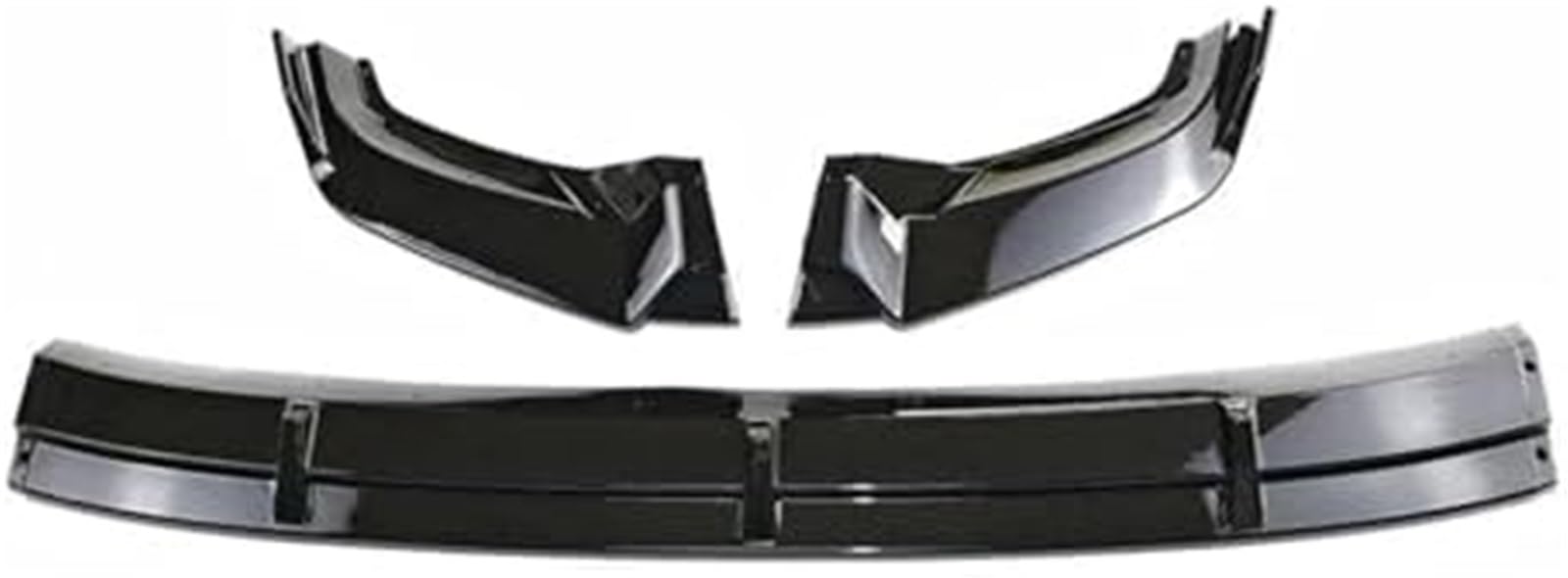 DEMULAX Splitter Auto Frontstoßstange Lip Splitter Diffusor Body Kits Spoiler Stoßstangenschutz Schutz Zubehör, for VW, for Tiguan, 2017 2018 2019 2020 Lippensplitter (Schwarz glänzend) Autospoiler-Sp von DEMULAX