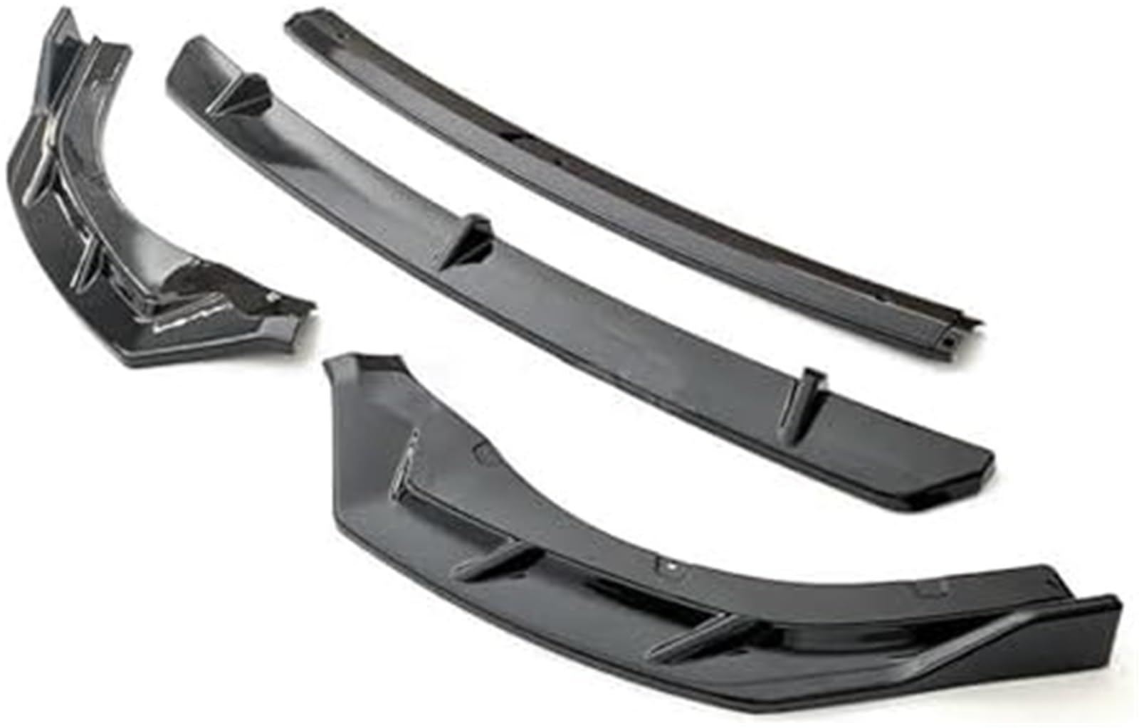 DEMULAX Splitter Frontstoßstangenlippe, for Chery, for Arrizo 8 2022 bis 2024 Air Splitter Karosserie-Kit Spoiler Schwarze Röcke Zubehör Lippensplitter(Typ A Carbonfarbe) Autospoiler-Splitter(BLACK Ty von DEMULAX