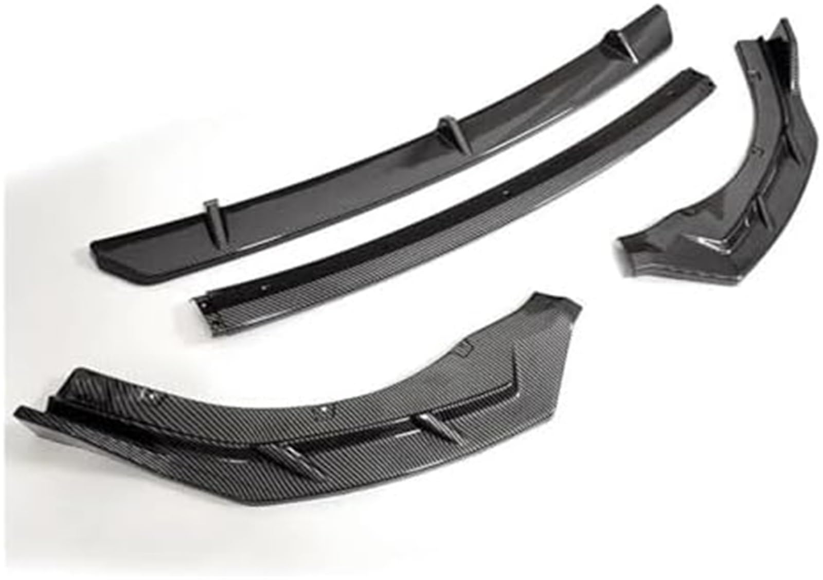 DEMULAX Splitter Frontstoßstangenlippe, for Chery, for Arrizo 8 2022 bis 2024 Air Splitter Karosserie-Kit Spoiler Schwarze Röcke Zubehör Lippensplitter(Typ A Carbonfarbe) Autospoiler-Splitter(BLACK Ty von DEMULAX