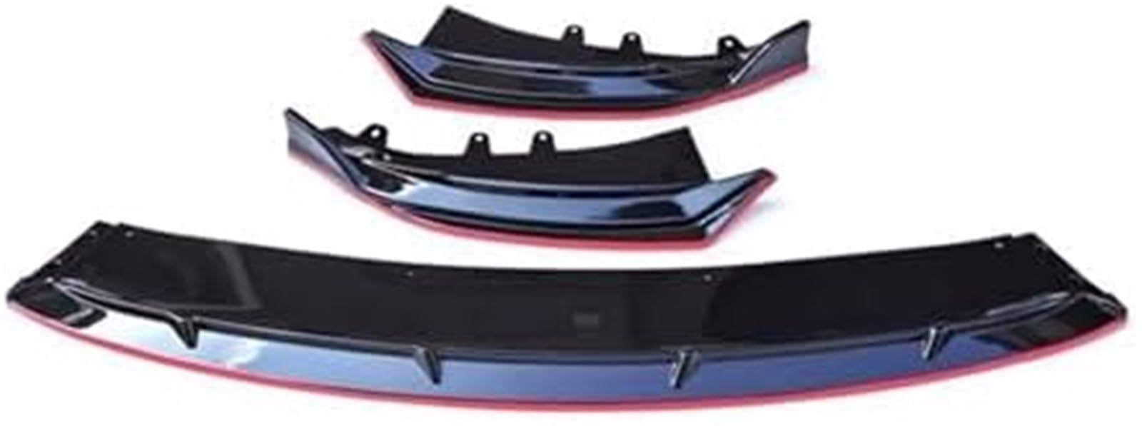 DEMULAX Splitter Frontstoßstangenlippe Schwarze Röcke Zubehör, for BYD, for Seal EV Air Splitter Karosserie-Kit Spoiler 2022 2023 2024 Lippensplitter (Carbonfarbe) Autospoiler-Splitter(BLACK Glossy Bl von DEMULAX